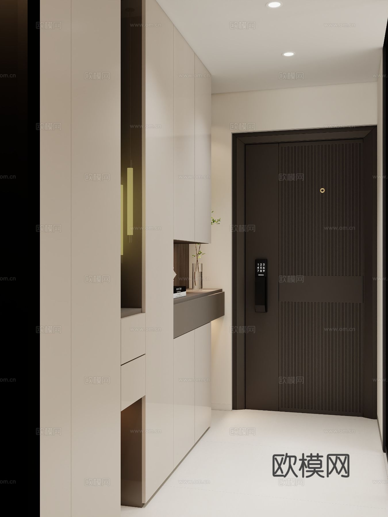 现代玄关过道装修效果图下载（渲染图3）