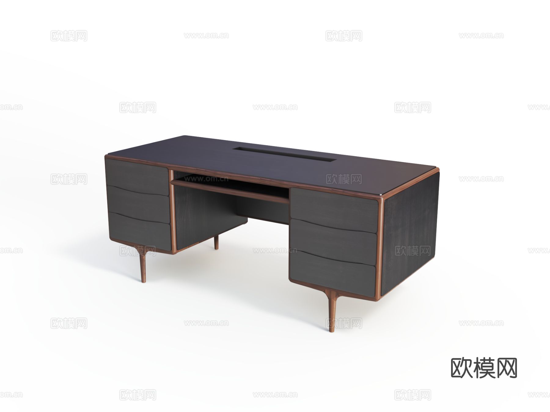 传世 DESK-6182书桌3d模型