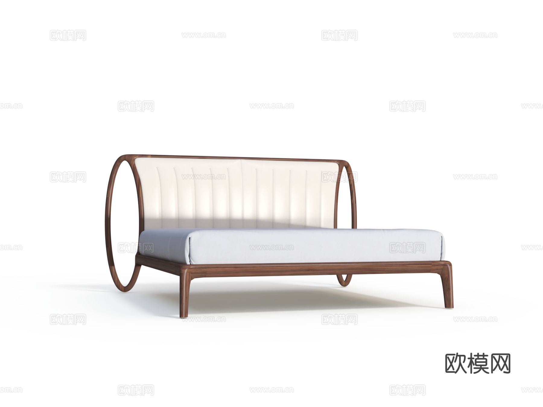 传世 BED6106双人床3d模型