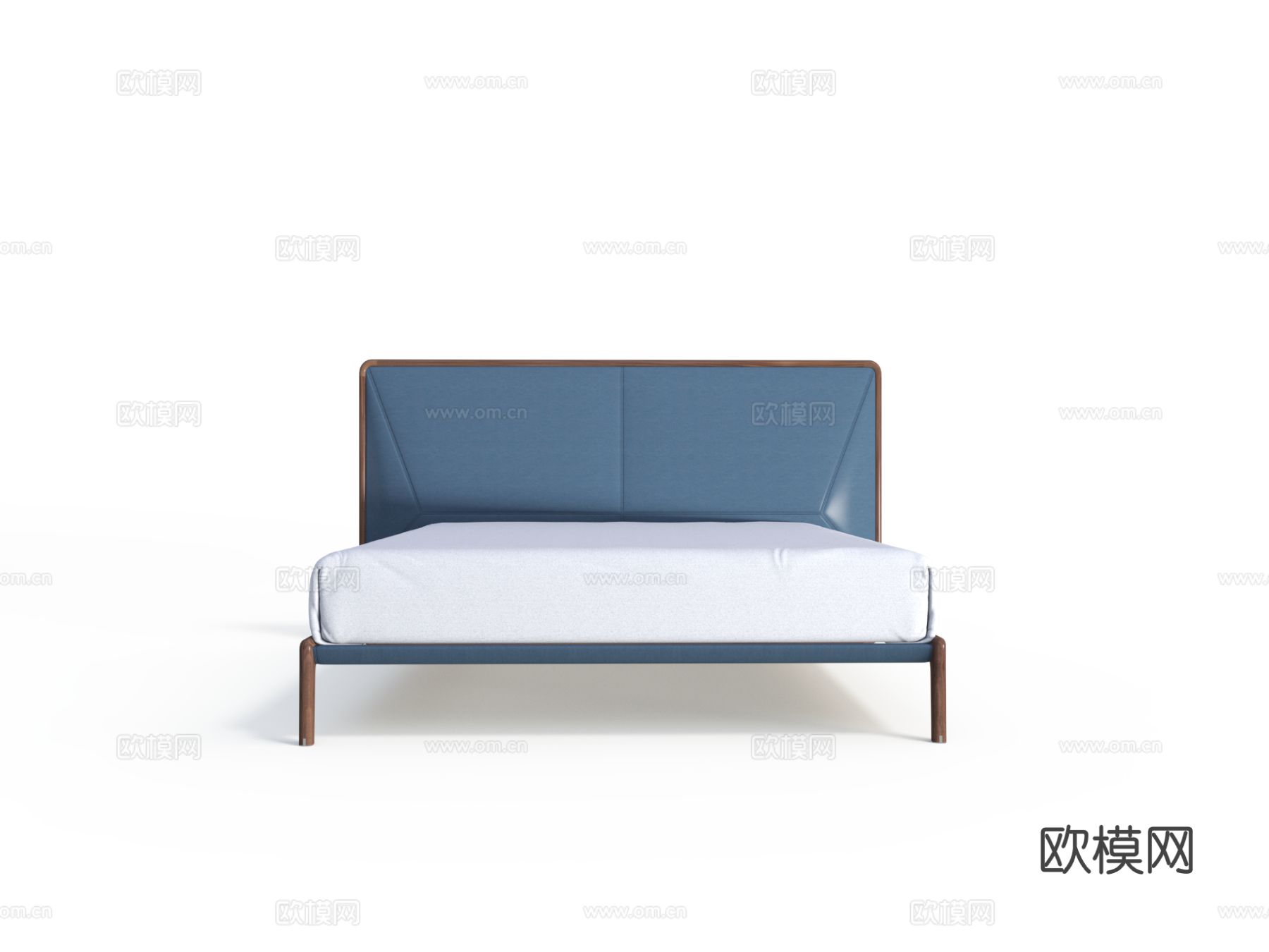 传世 BED-6109 双人床3d模型