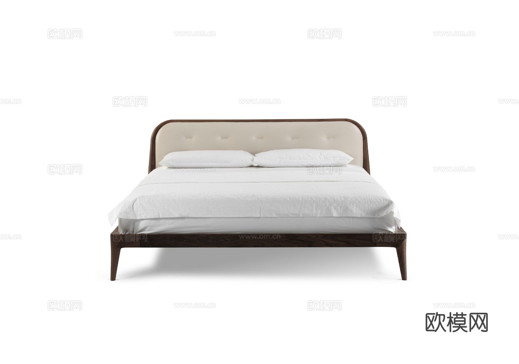 传世 BED-6105双人床3d模型