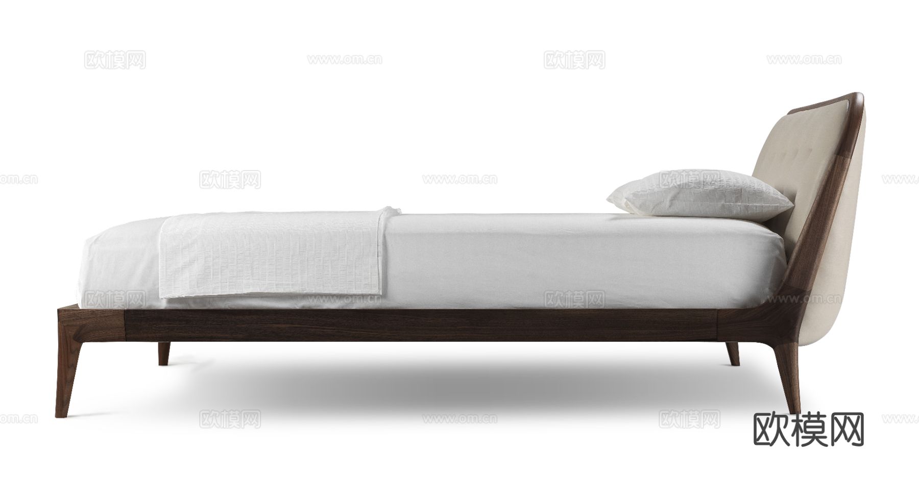 传世 BED-6105双人床3d模型