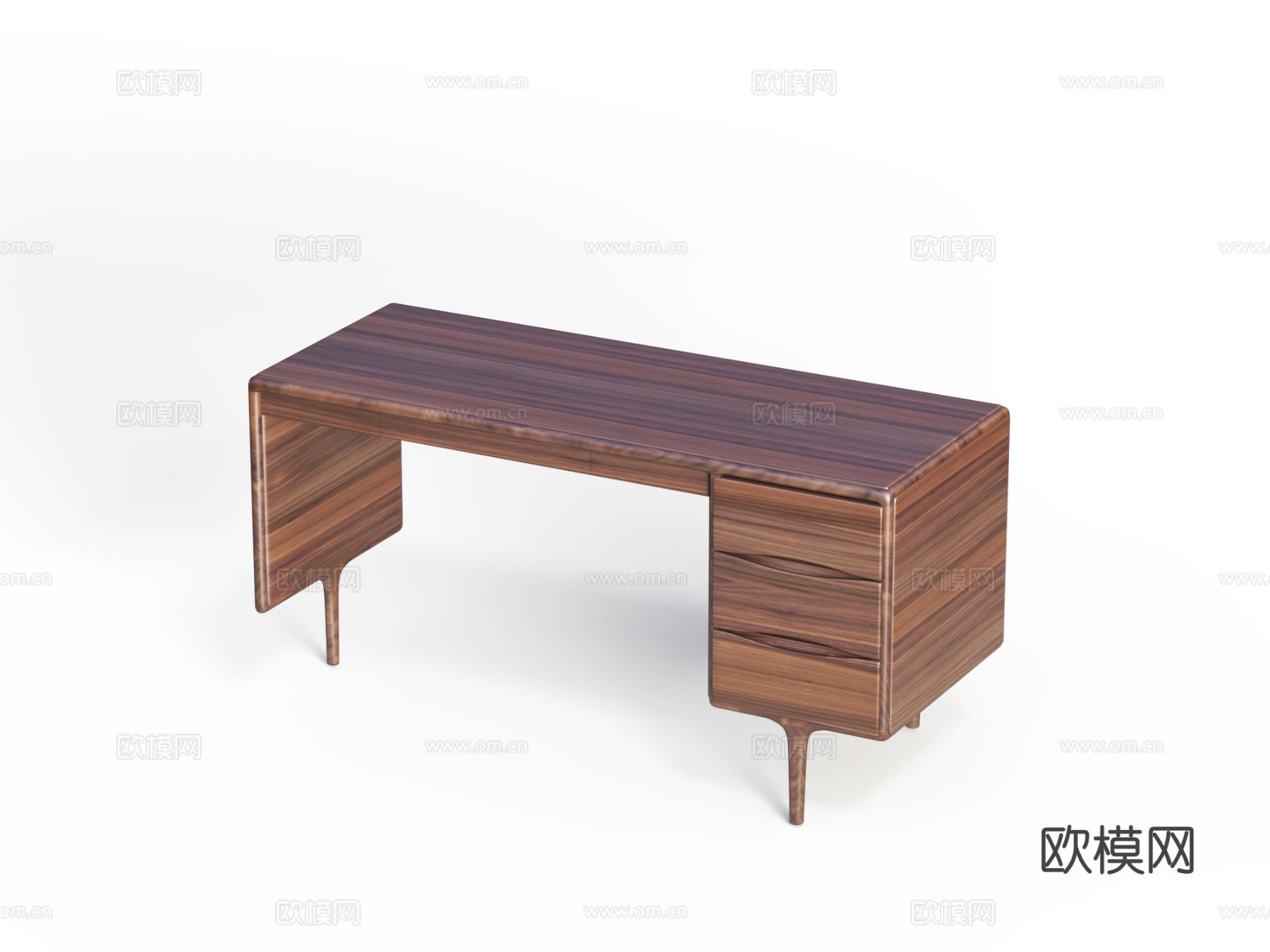 传世 DESK-6152书桌3d模型