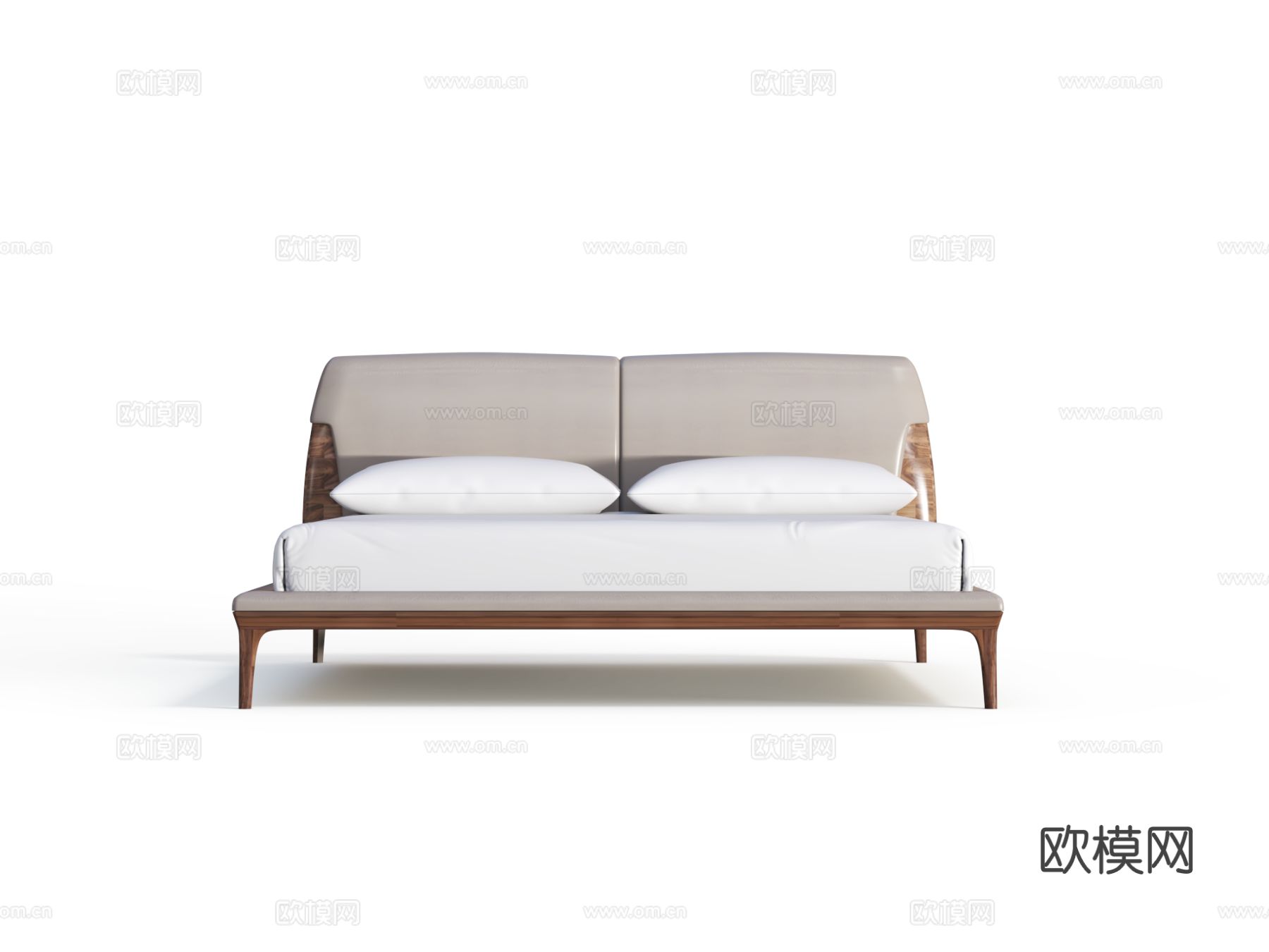 传世 BED-6995 双人床3d模型