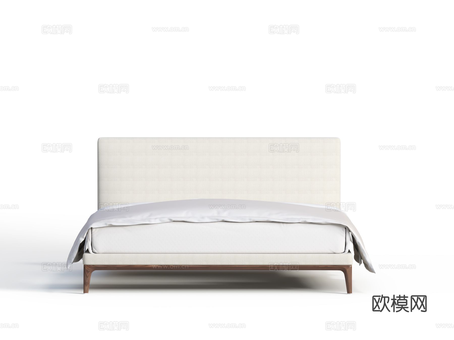 传世 bed-6108双人床3d模型