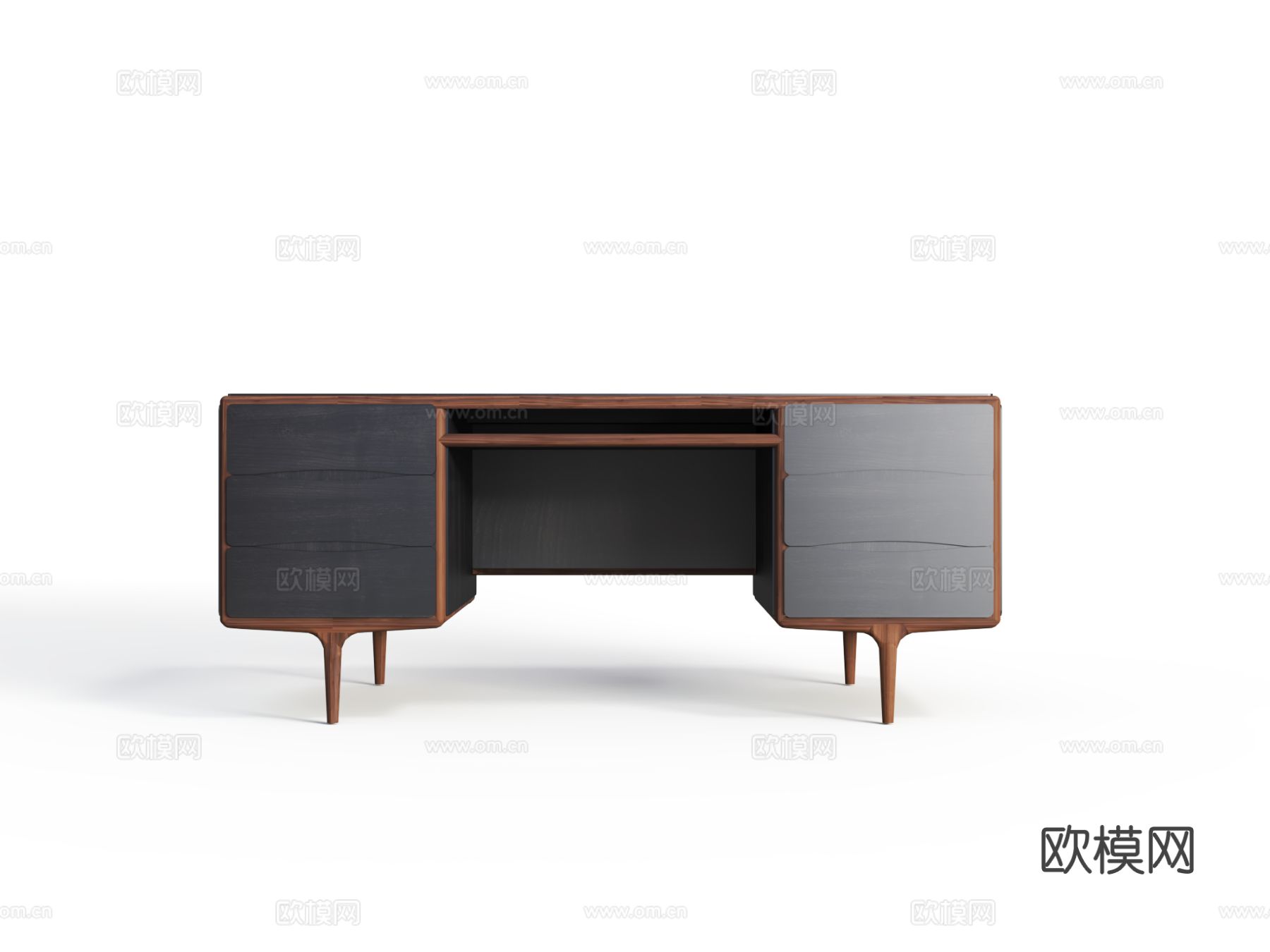 传世 DESK-6182书桌3d模型