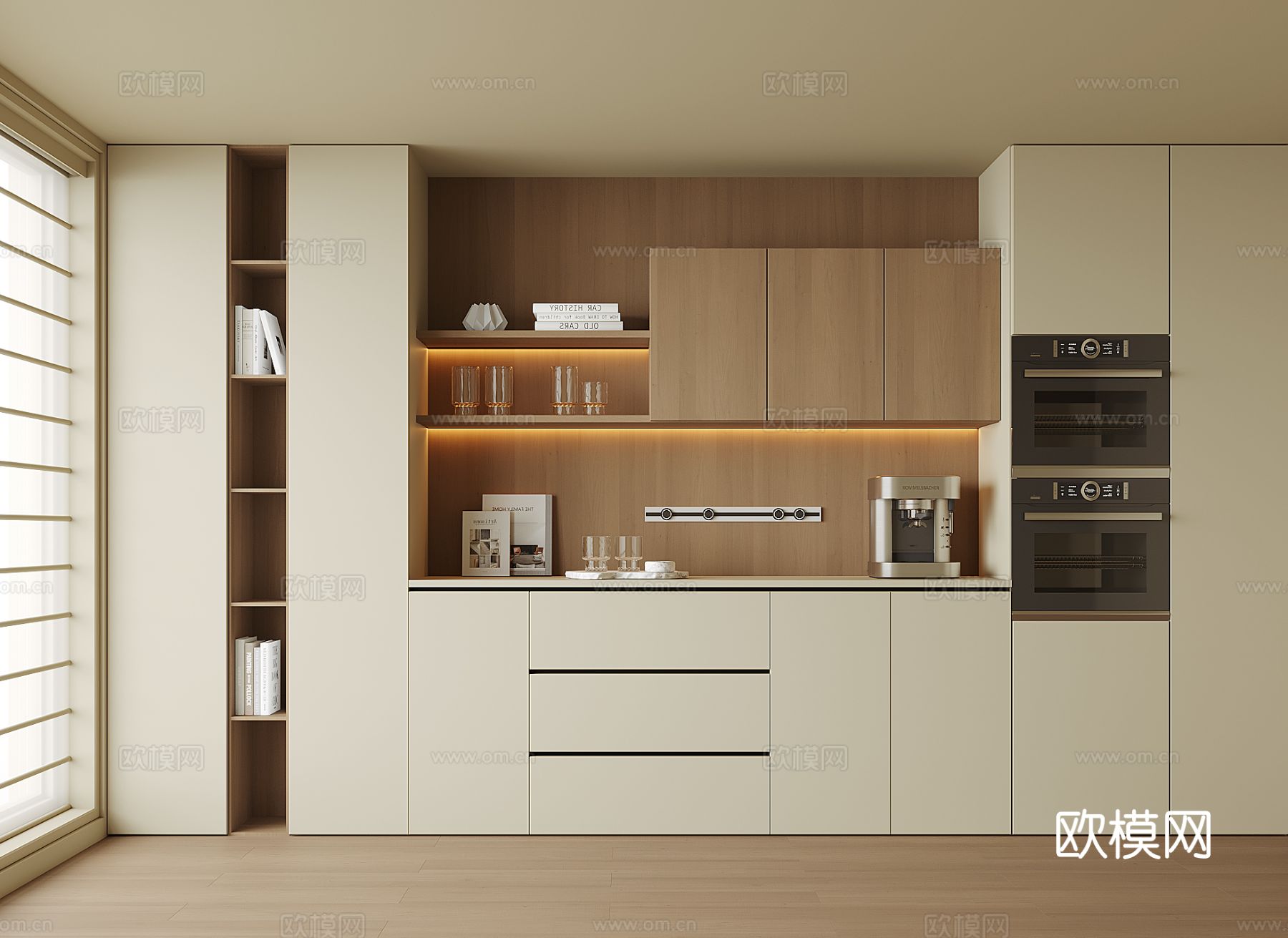 现代酒柜 餐边柜3d模型下载