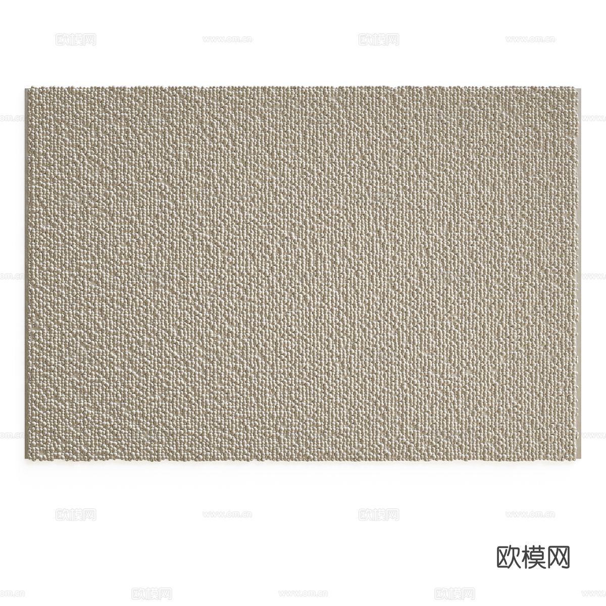 现代奶油风布艺地毯3d模型