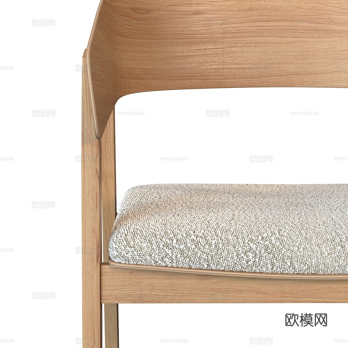 新中式实木餐椅 单椅3d模型