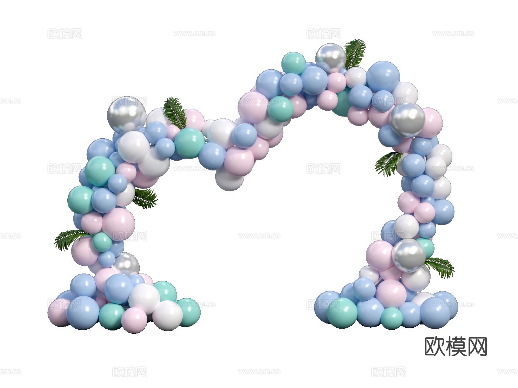 情人节爱心气球 拱门美陈装置