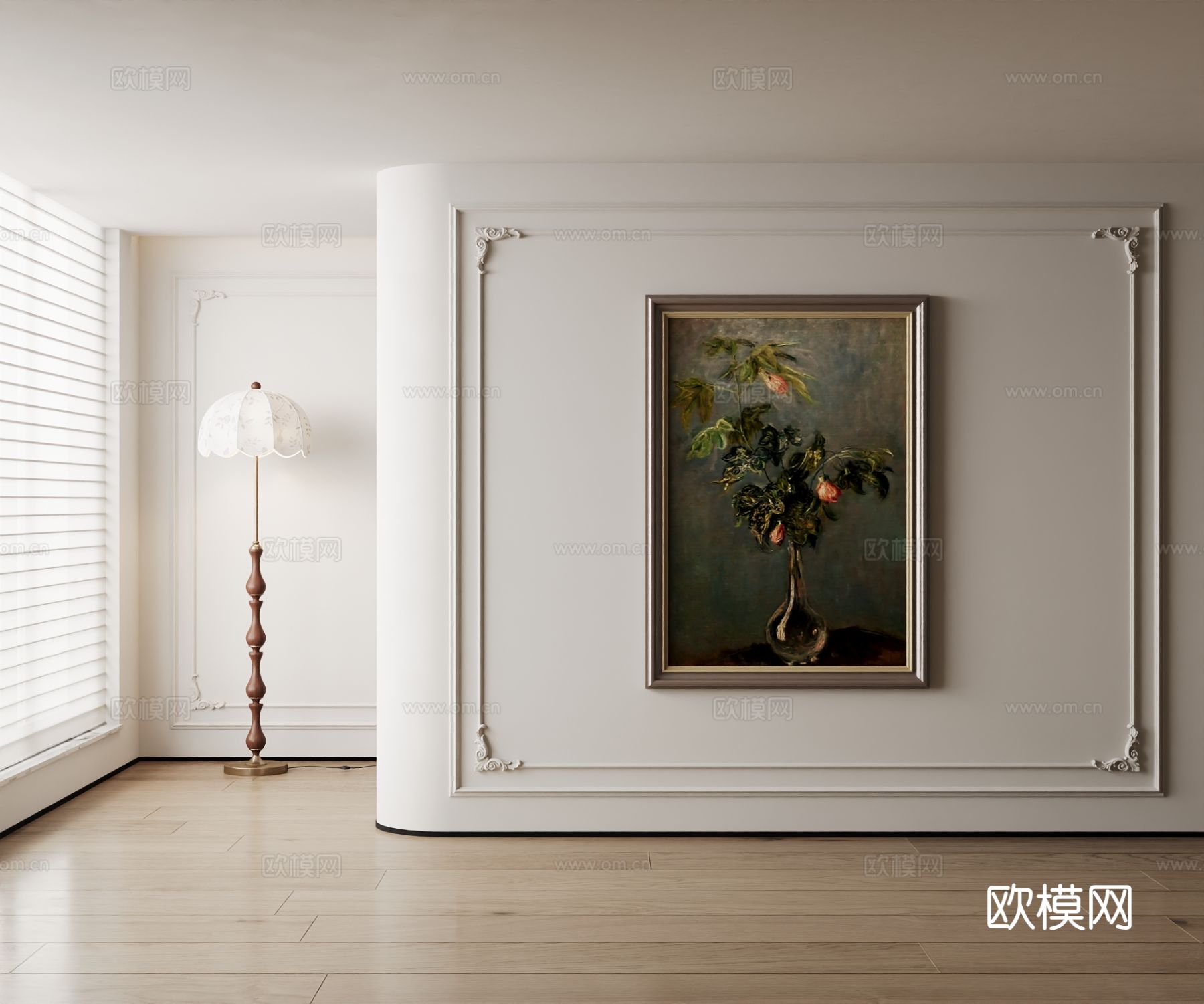 美式装饰画 油画3d模型