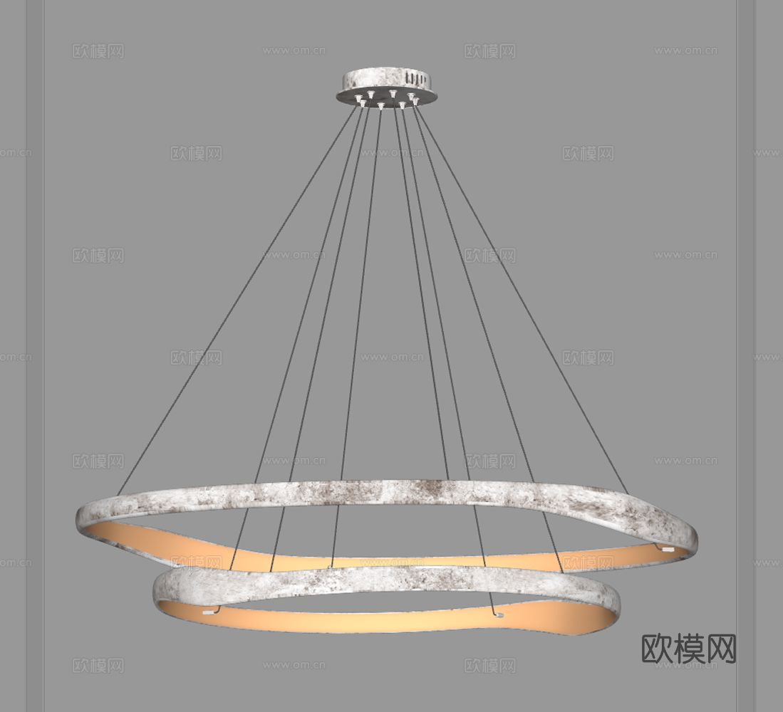 环形吊灯 线性吊灯 双层吊灯 客厅吊灯 艺术吊灯su模型