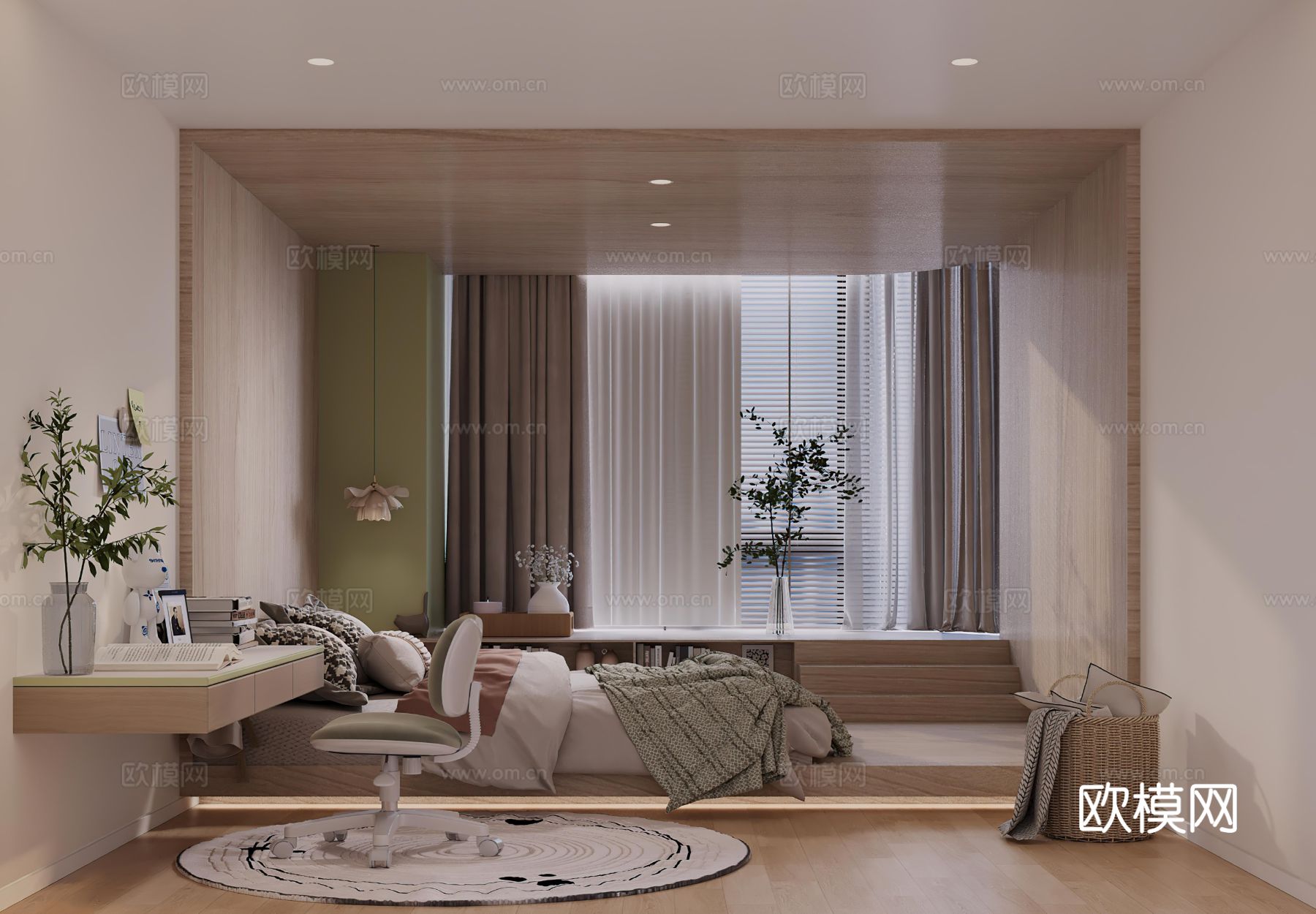 儿童房装修效果图下载（渲染图1）