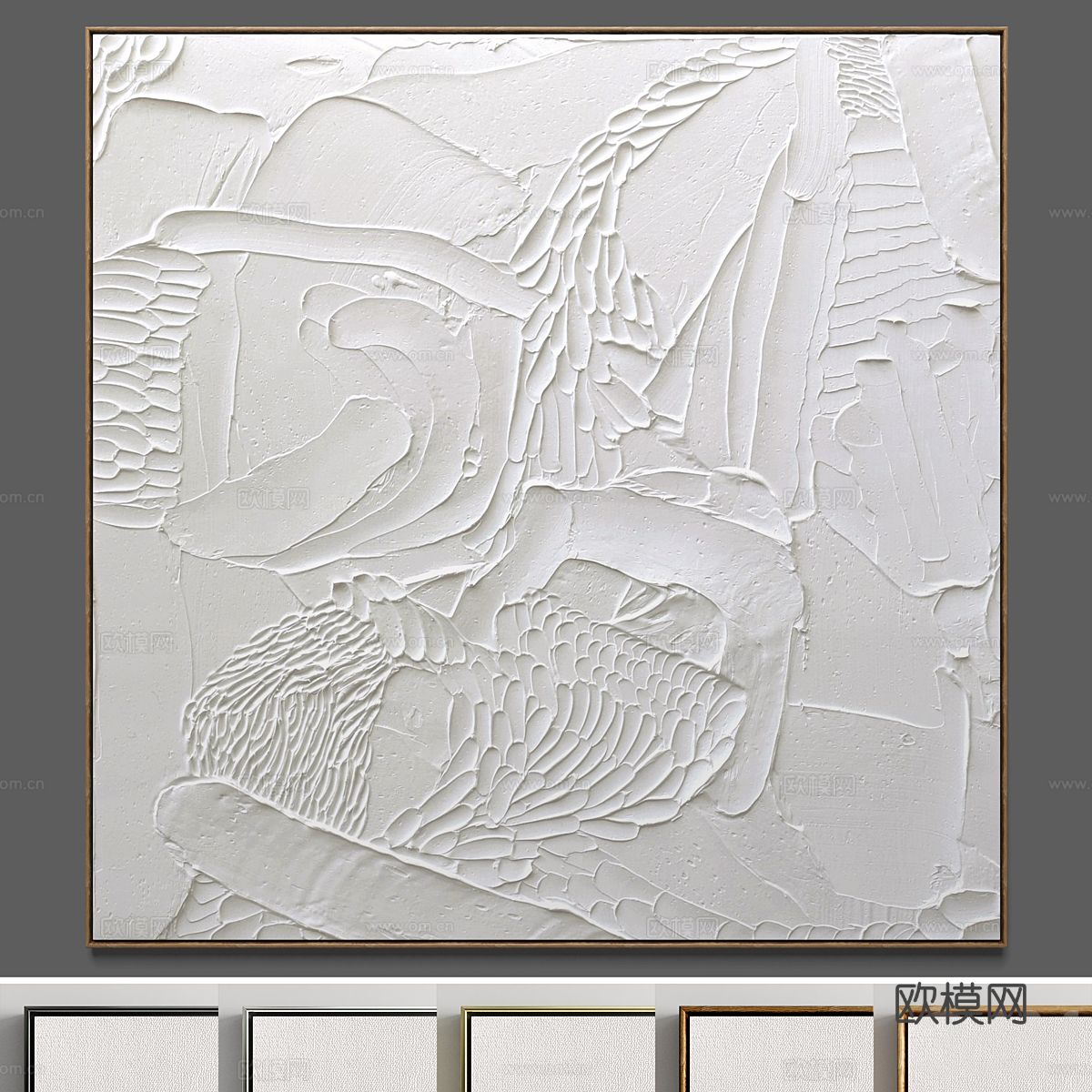 新中式侘寂装饰挂画3d模型