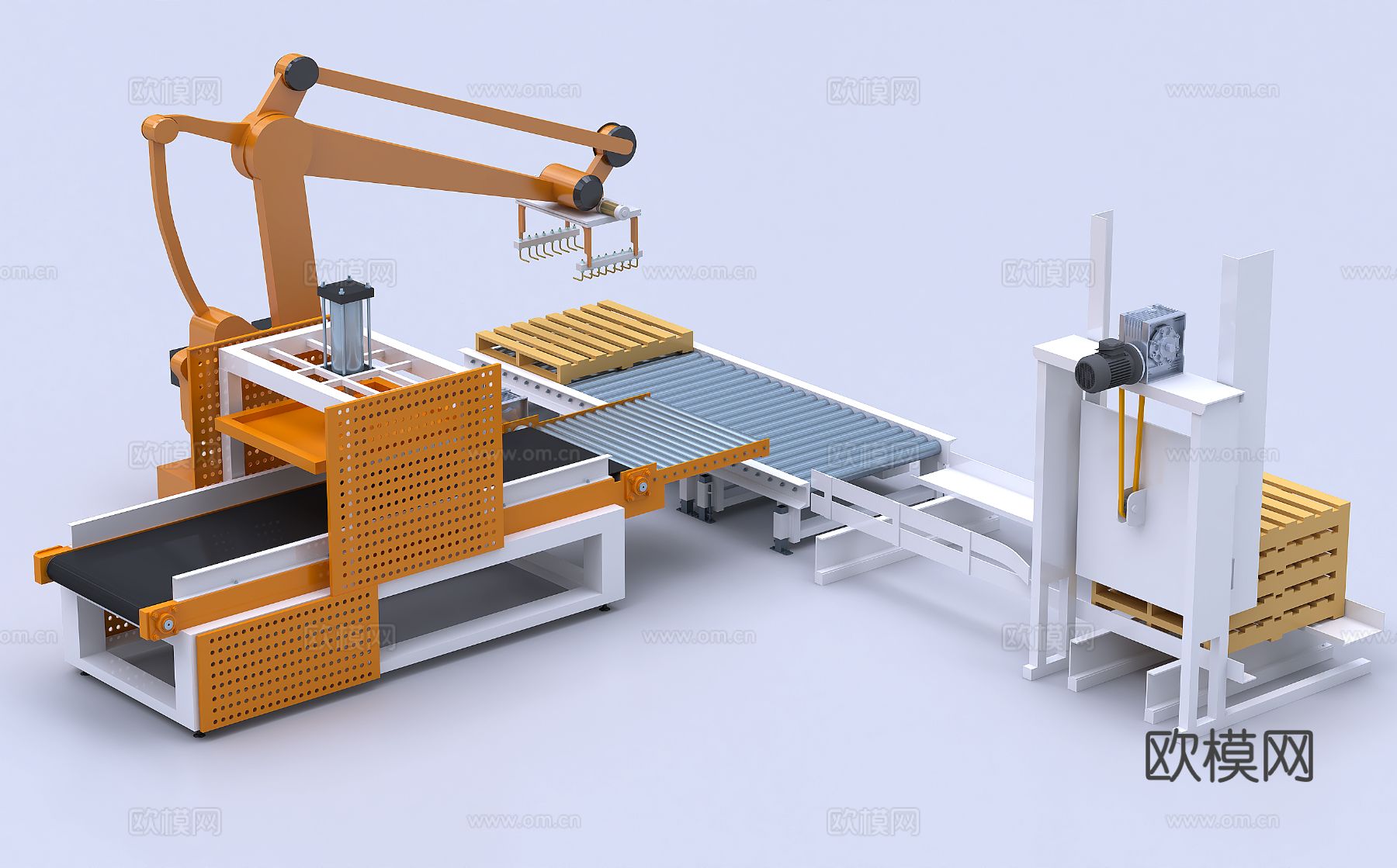 自动包装机堆垛机托盘3d模型
