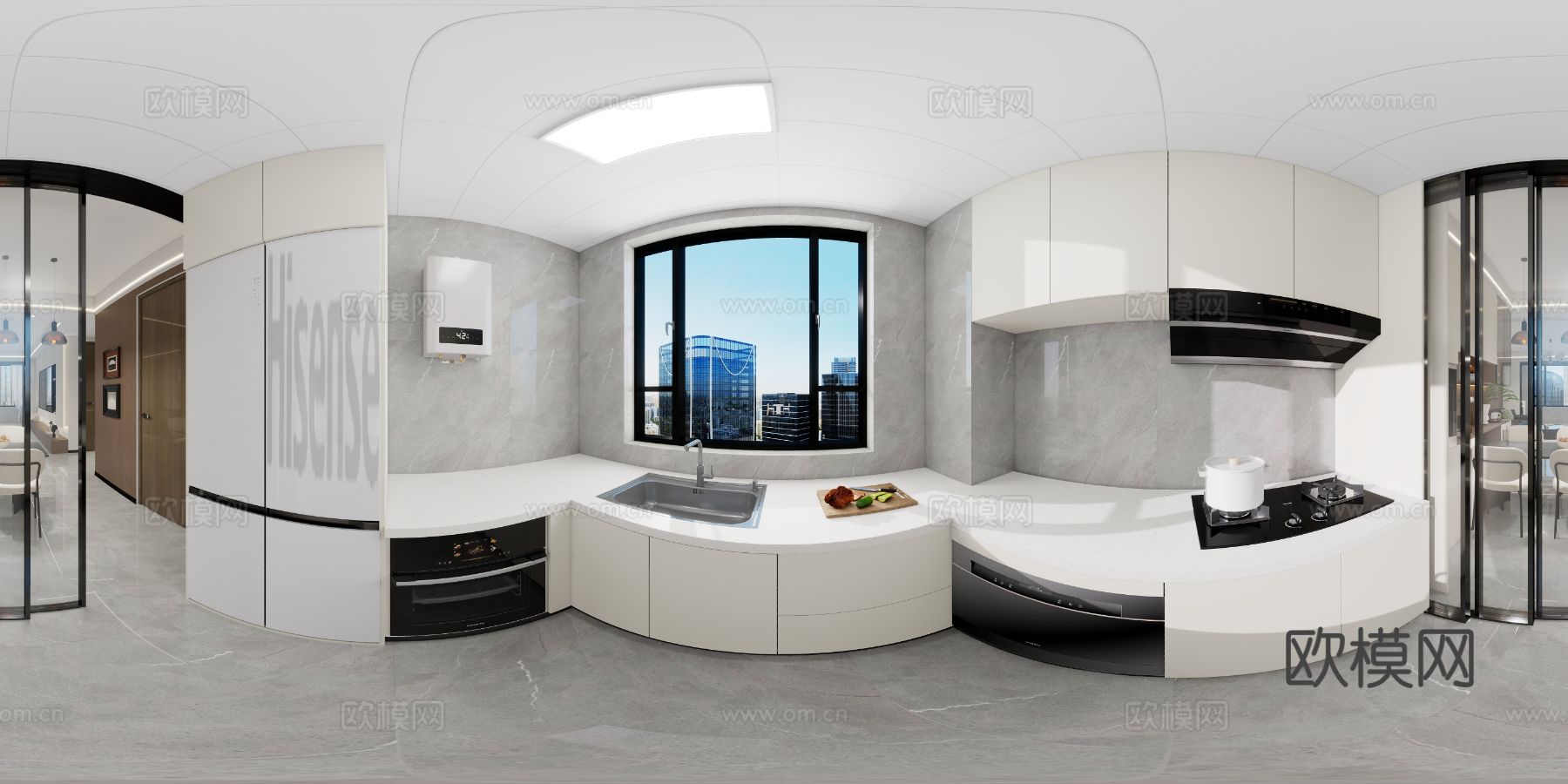 东湖湾28-2-603家装全景效果图下载（渲染图10）