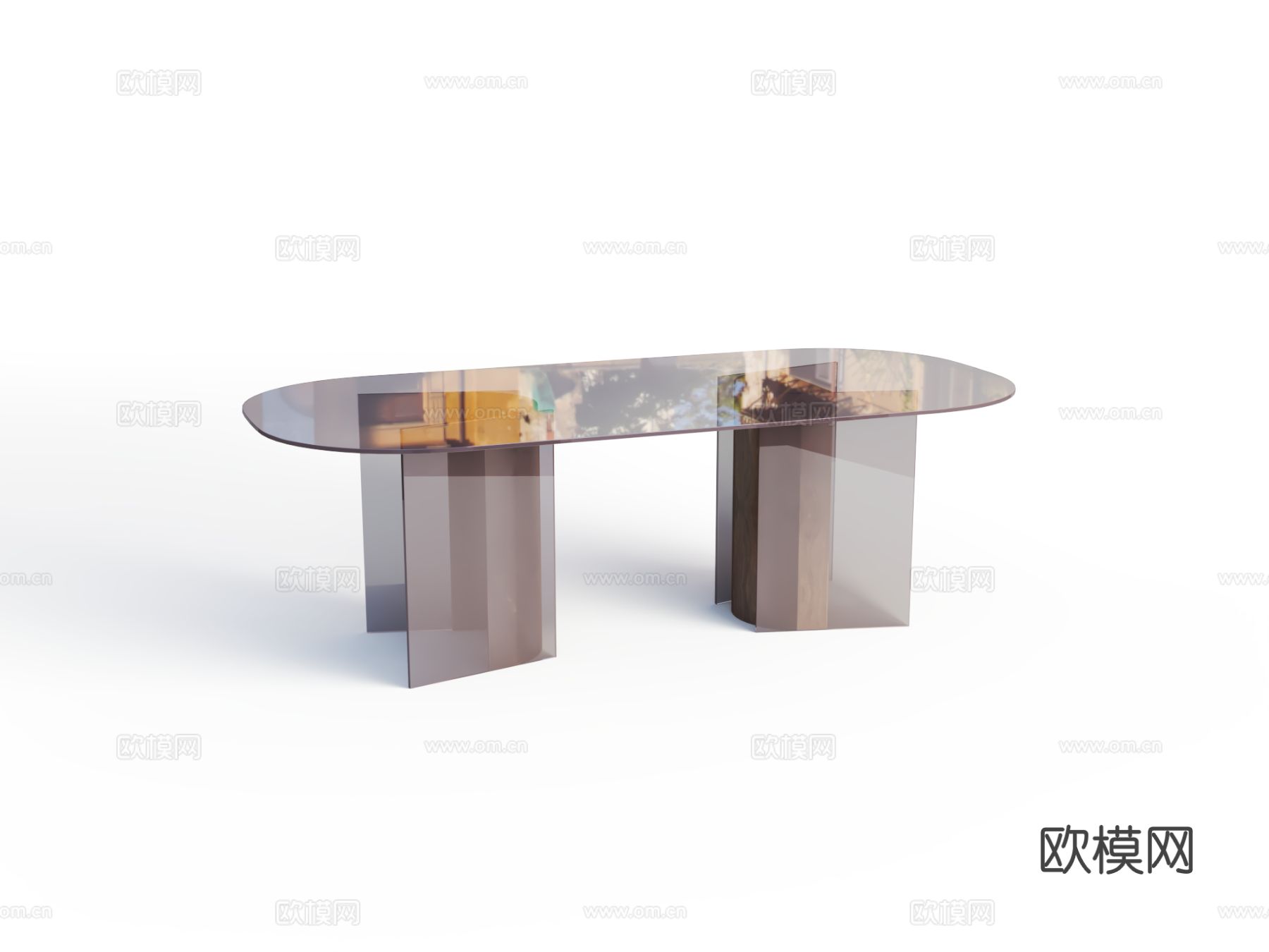都汇里11C001玻璃餐桌3d模型