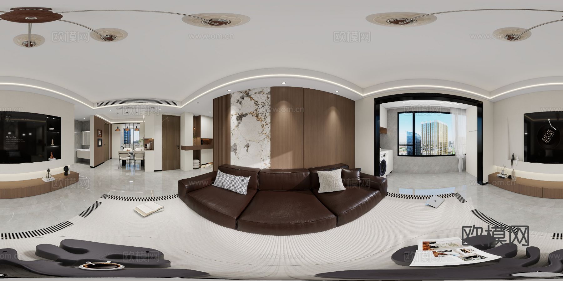 东湖湾28-2-603家装全景效果图下载（渲染图8）