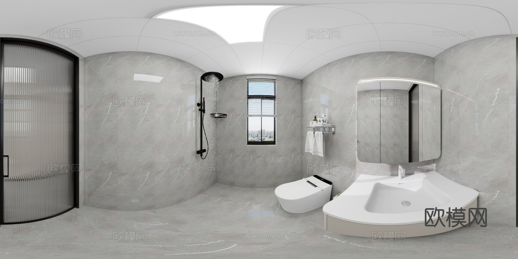 东湖湾28-2-603家装全景效果图下载（渲染图7）