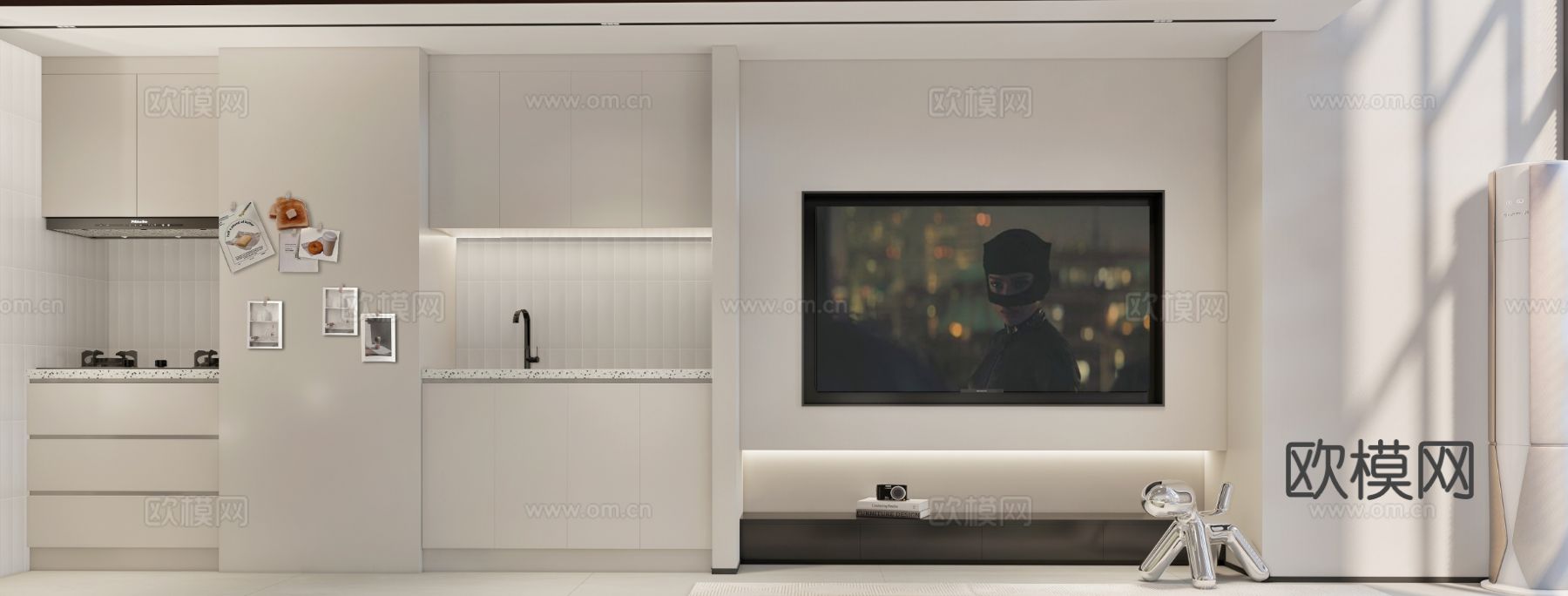 loft公寓装修效果图下载（渲染图2）