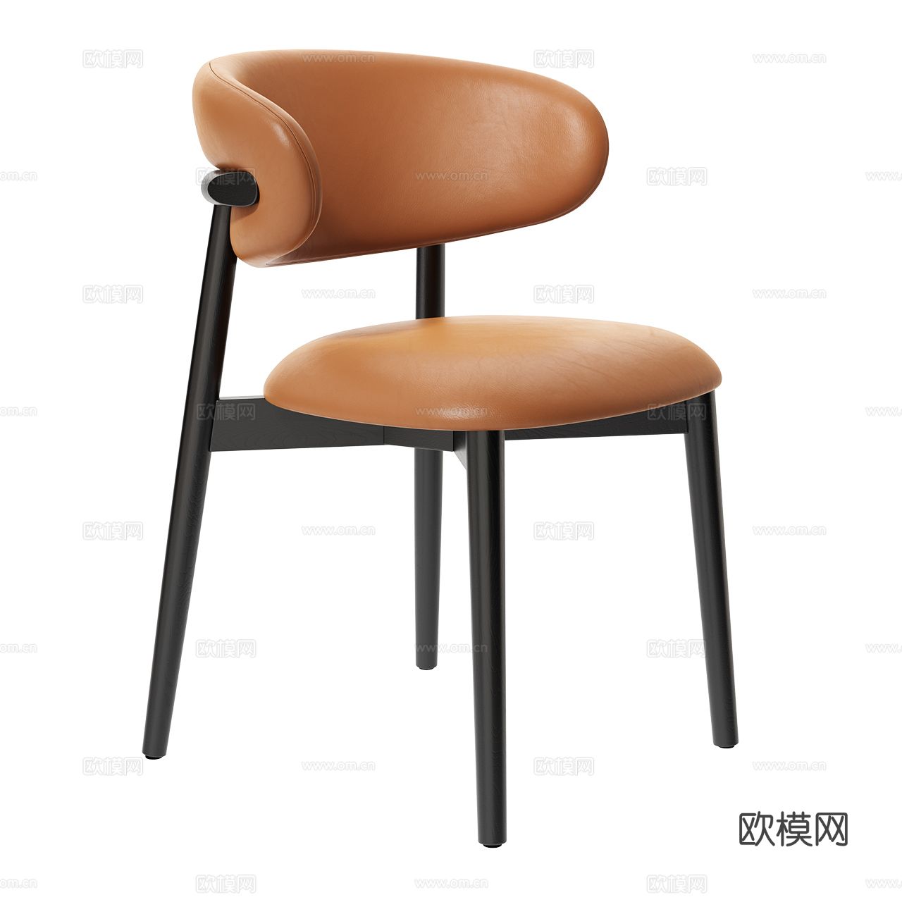 Calligaris 意式极简单椅 餐椅 皮革单椅 皮椅3d模型
