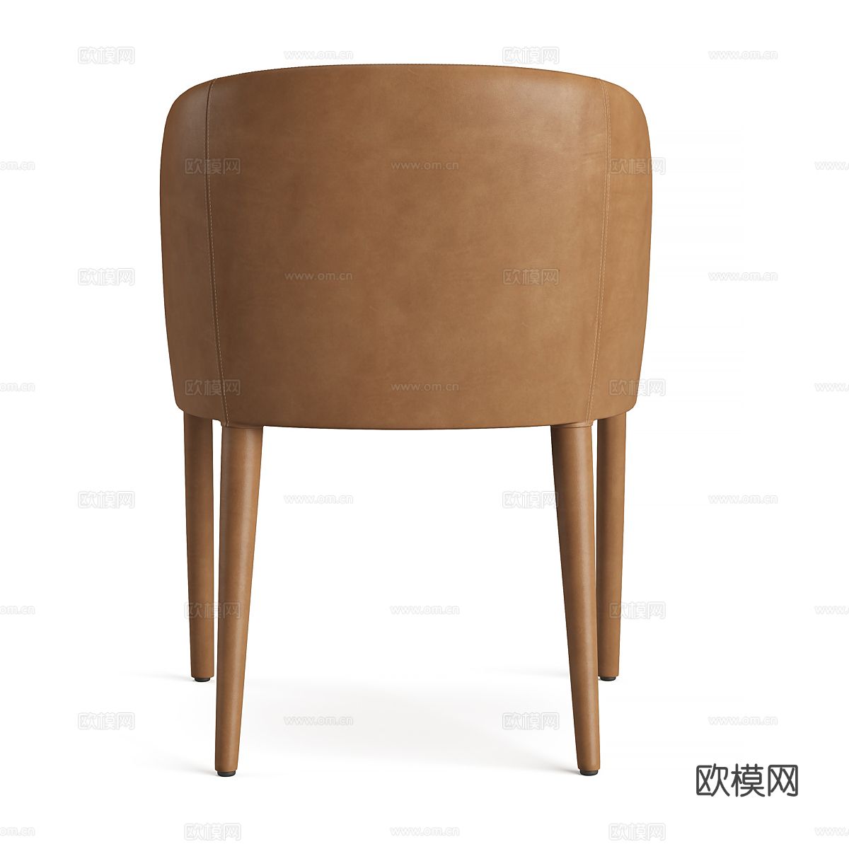 现代意式轻奢皮革椅子3d模型