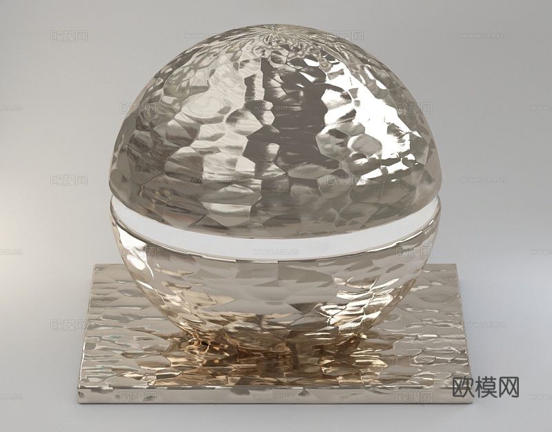 水波纹不锈钢VR材质下载