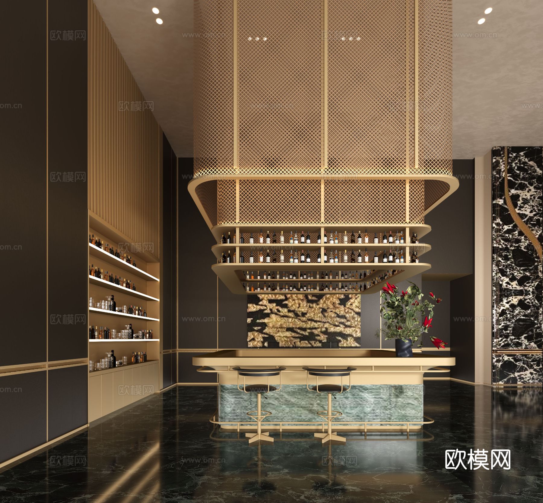 矩阵纵横 | 合肥售楼处水吧区3d模型