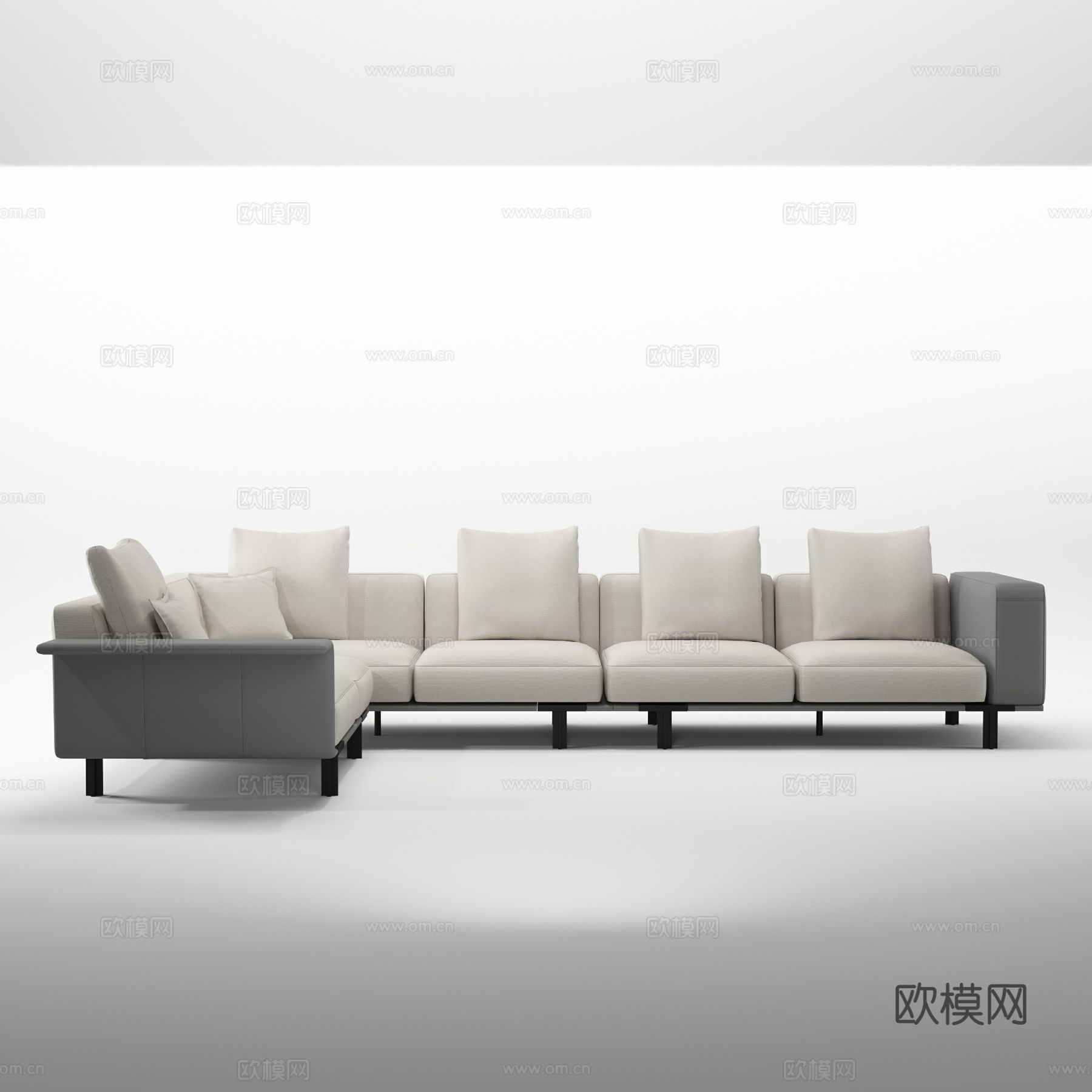 汉格HB849 转角沙发3d模型