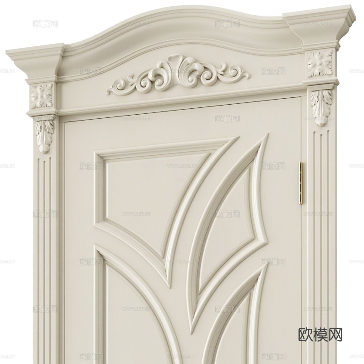 美式简约套装门3d模型