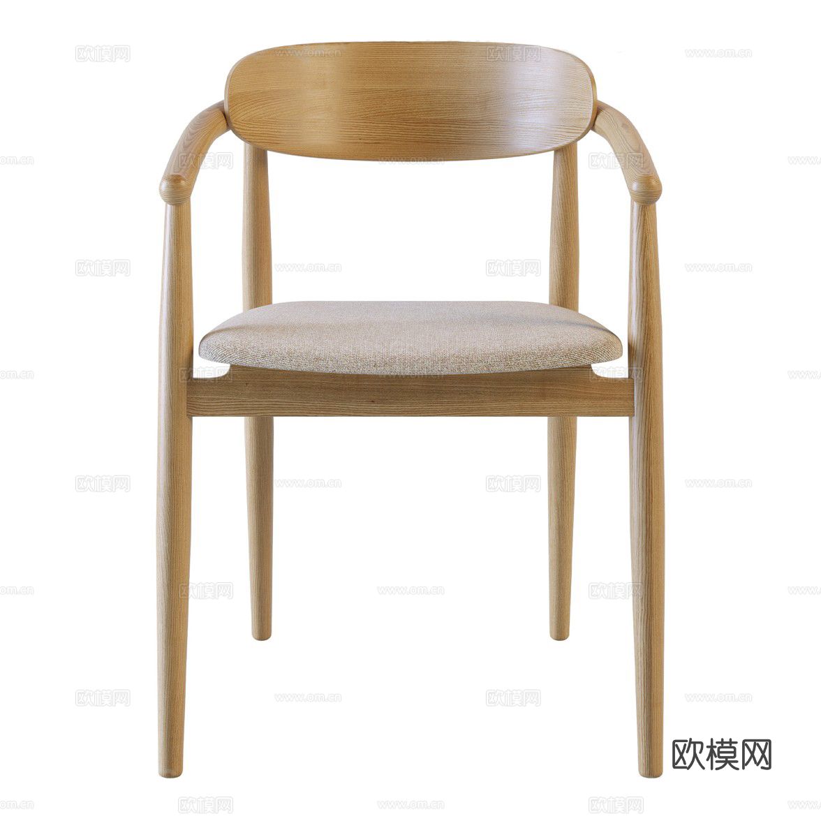 新中式原木单椅 椅子3d模型