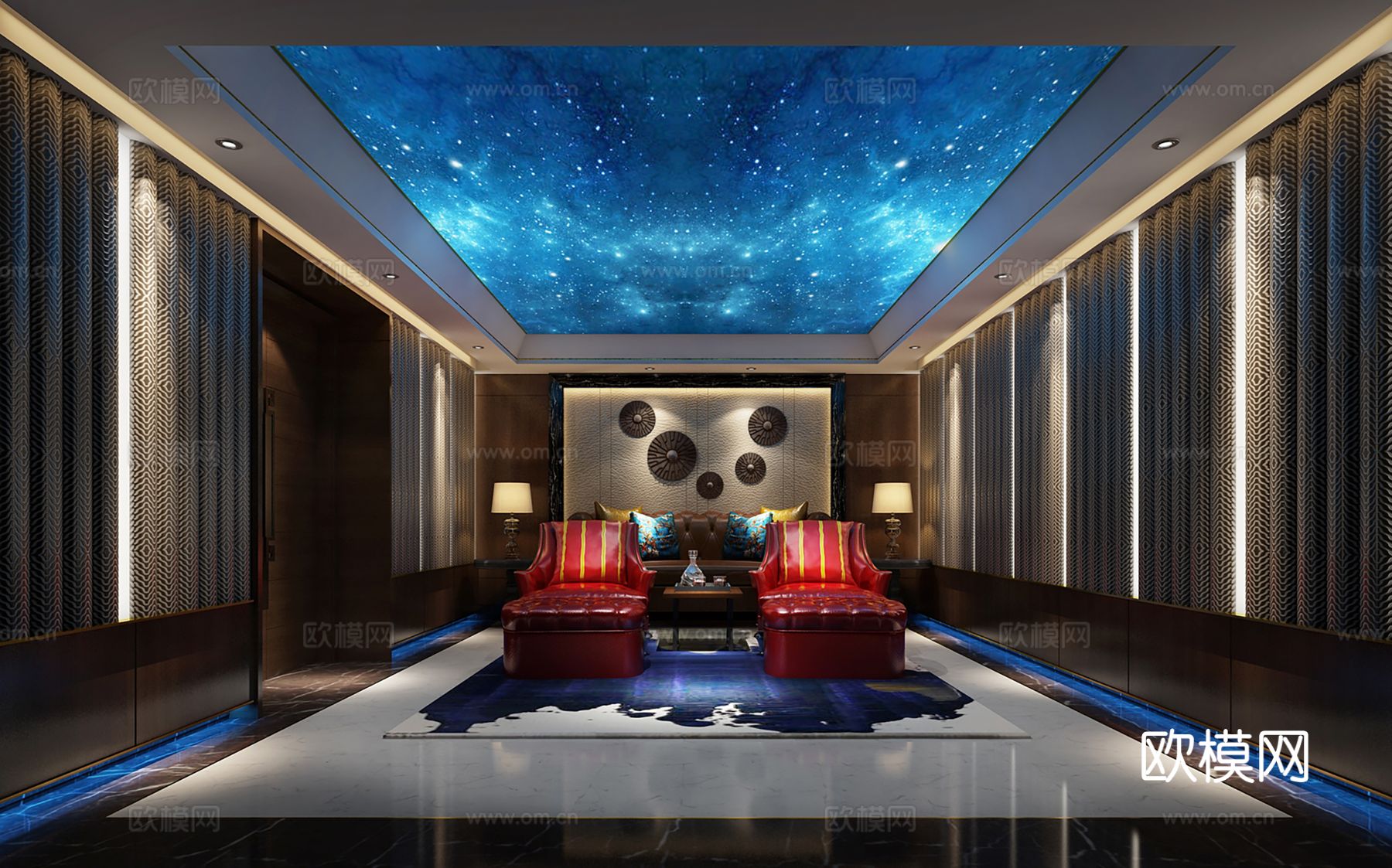 新中式宋代风格家装空间效果图下载（渲染图6）