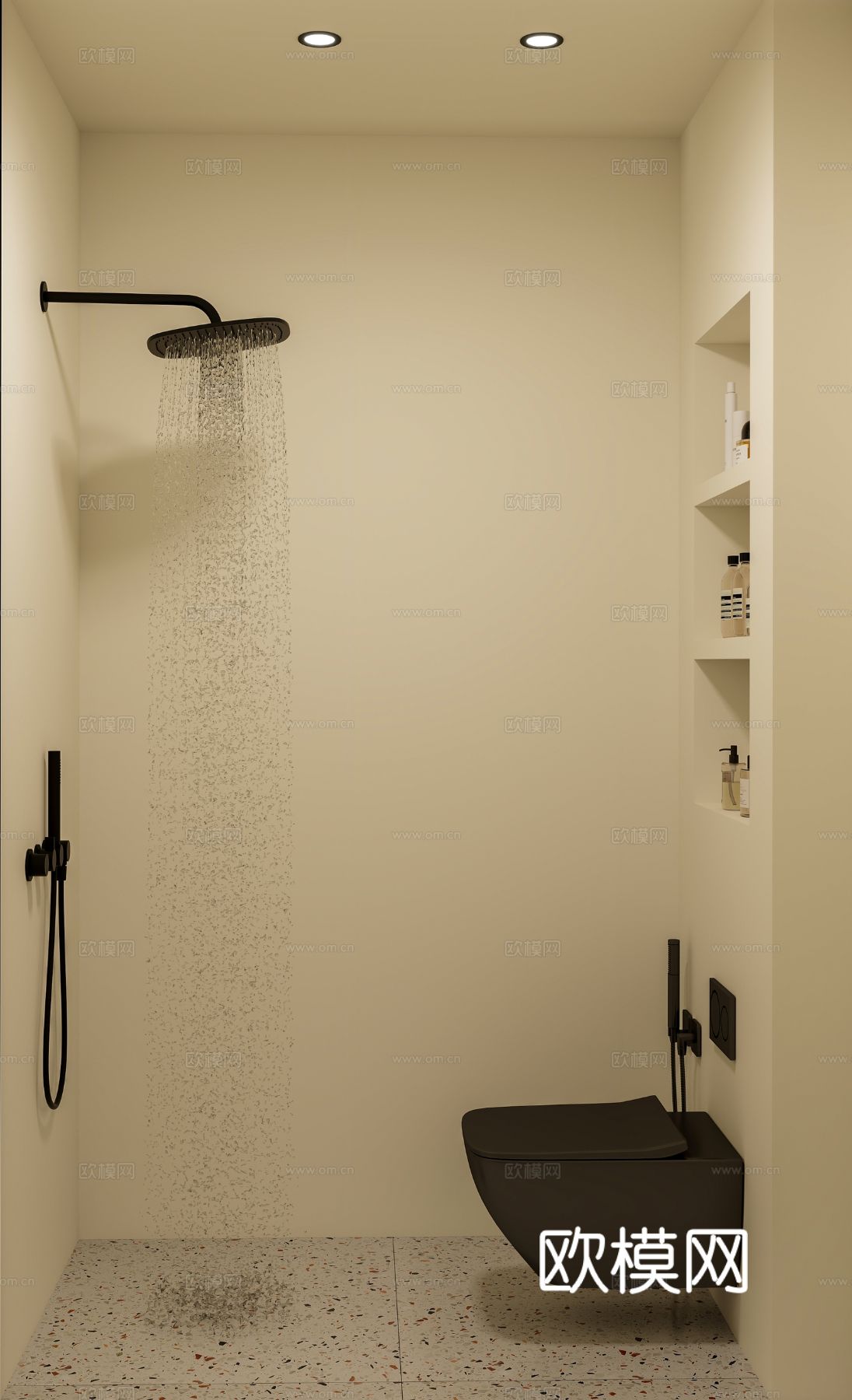 法式风格家装卧室客厅效果图下载（渲染图5）