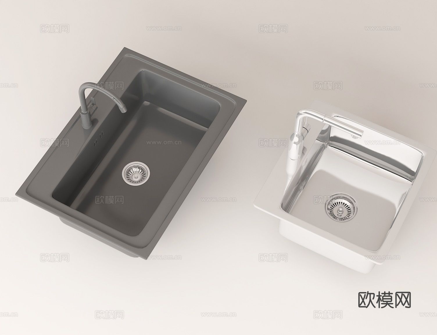 厨房水槽 洗菜盆 不锈钢水槽 单槽设计 家居卫浴 厨房五金3d模型