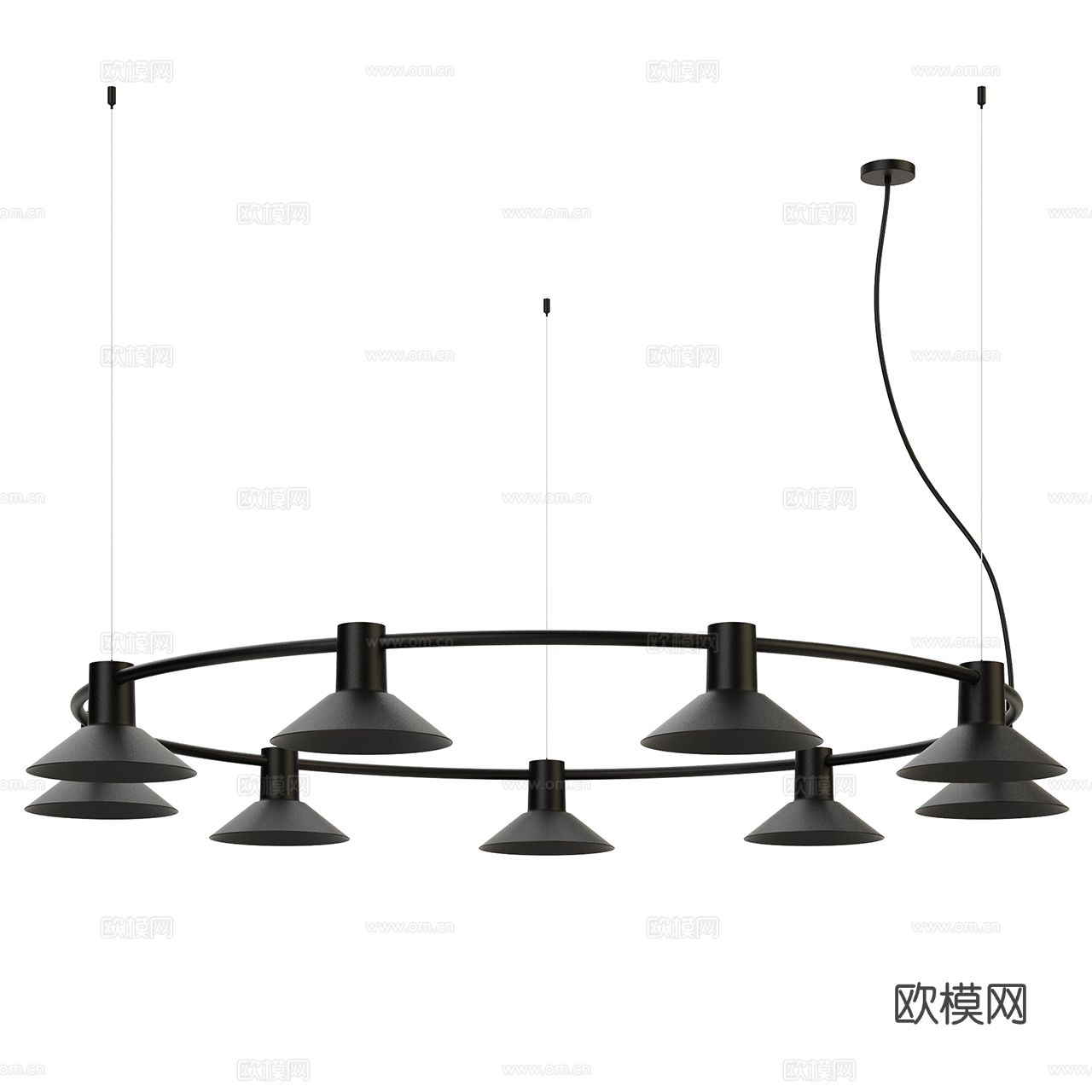 Zero 现代吊灯 极简吊灯 环形吊灯 金属吊灯 装饰吊灯3d模型