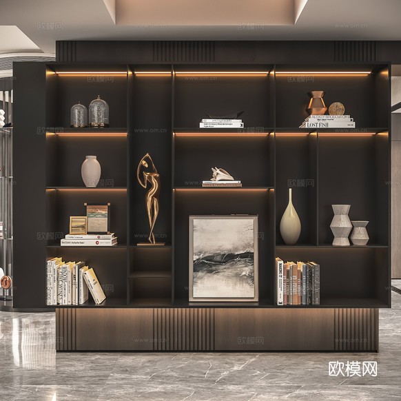 意式現(xiàn)代輕奢大平層空間效果圖(全景客餐廳)下載(渲染圖9)