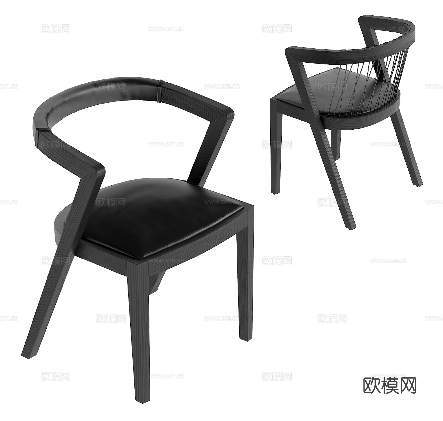 现代单椅 餐椅su模型