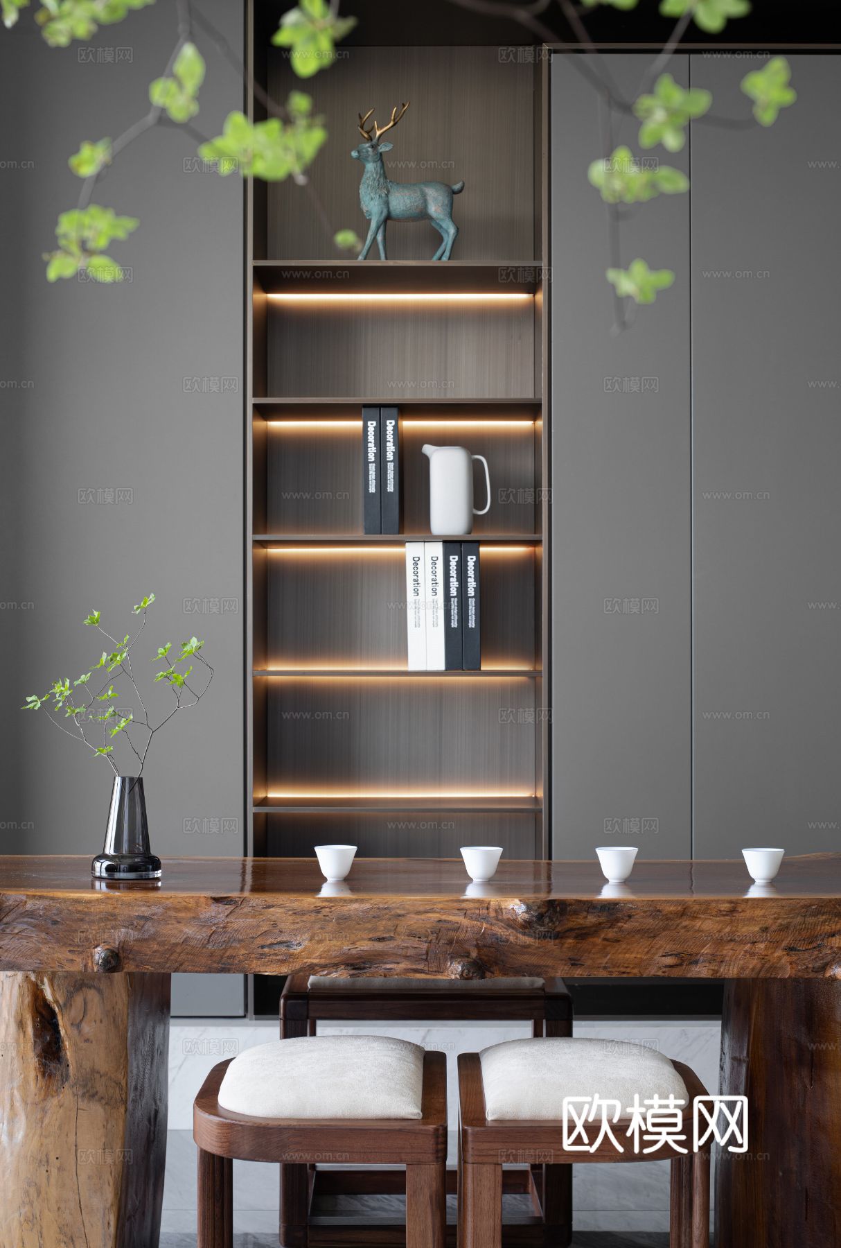 意式现代家装设计 客厅卧室效果图下载（渲染图5）