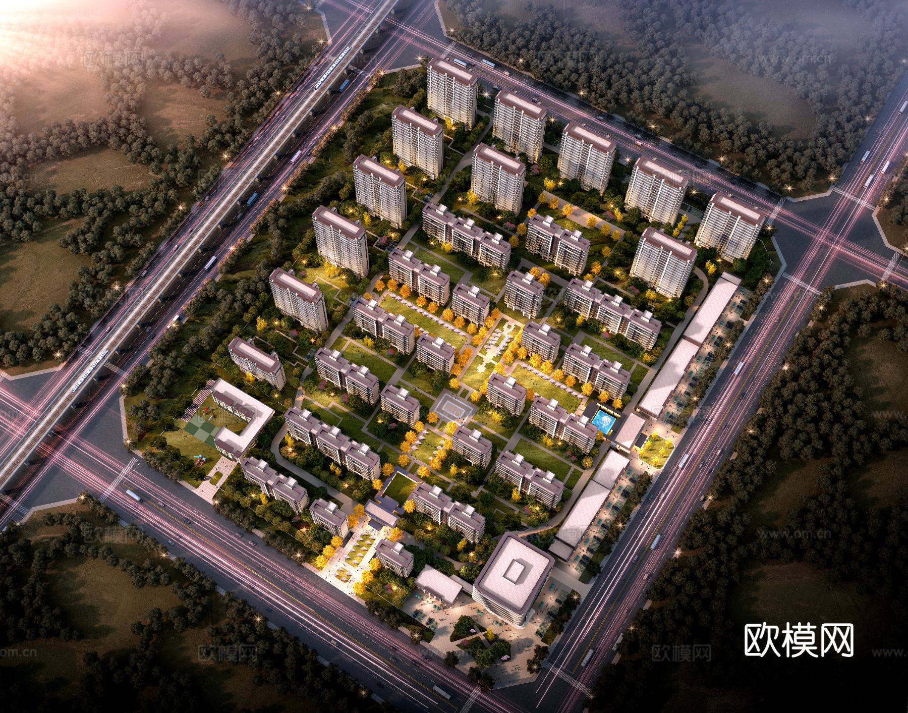住宅鸟瞰3d模型