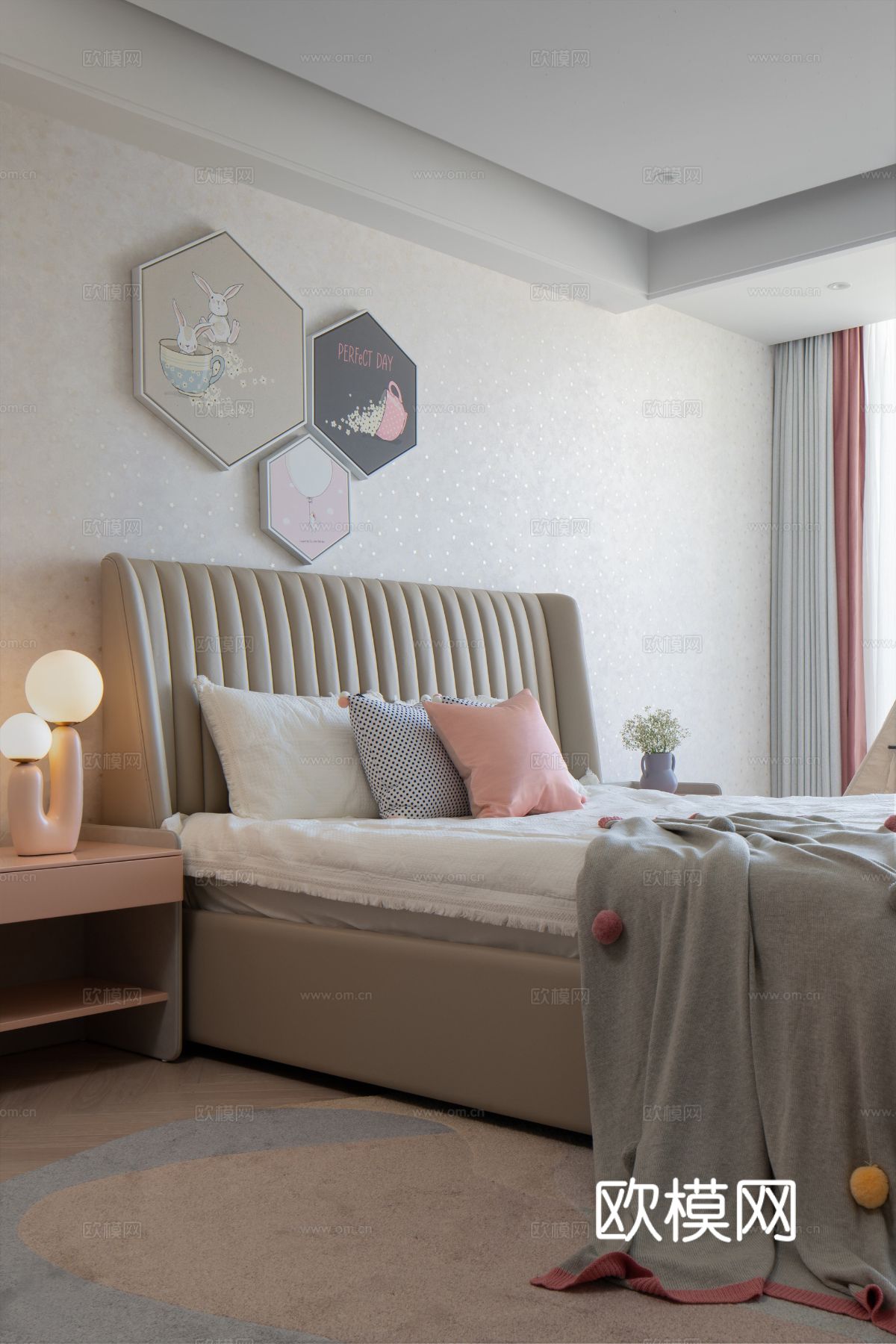 意式现代家装设计 客厅卧室效果图下载（渲染图12）