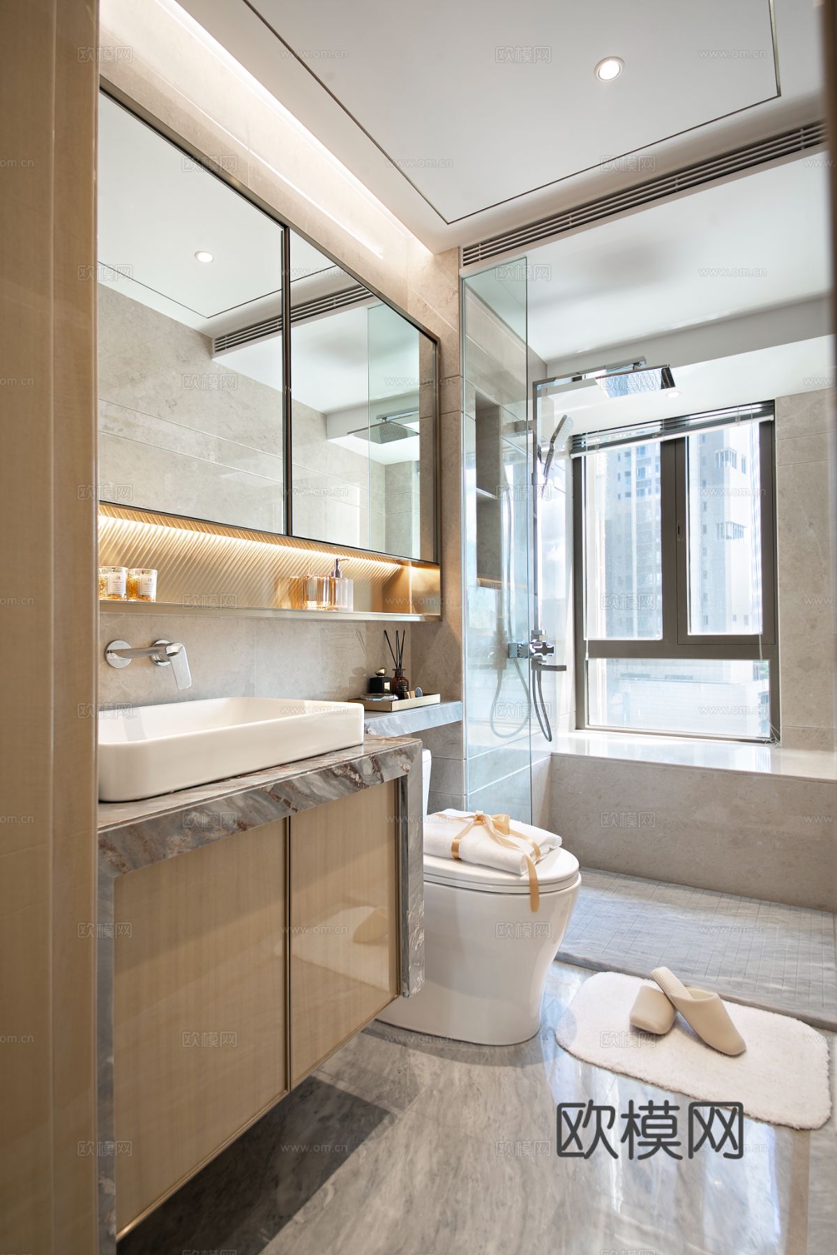 意式现代家装设计 客厅卧室效果图下载（渲染图9）