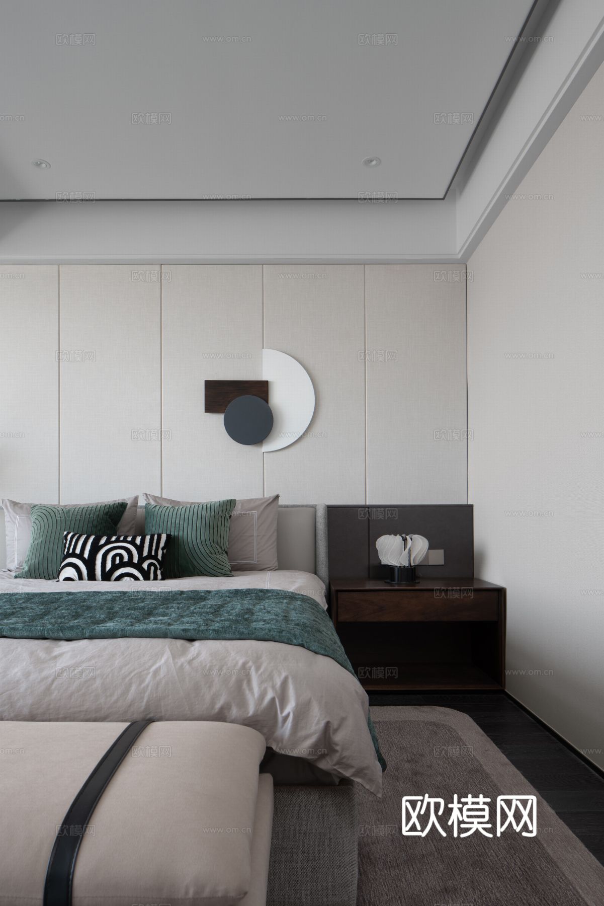 意式现代家装设计 客厅卧室效果图下载（渲染图10）