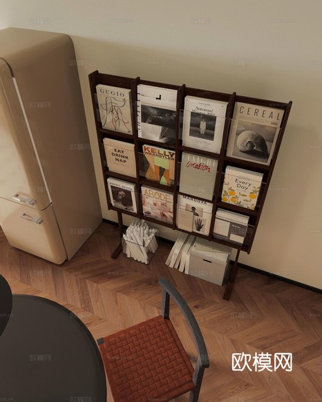 中古風(fēng)家裝效果客廳臥室大平層效果圖下載(渲染圖6)