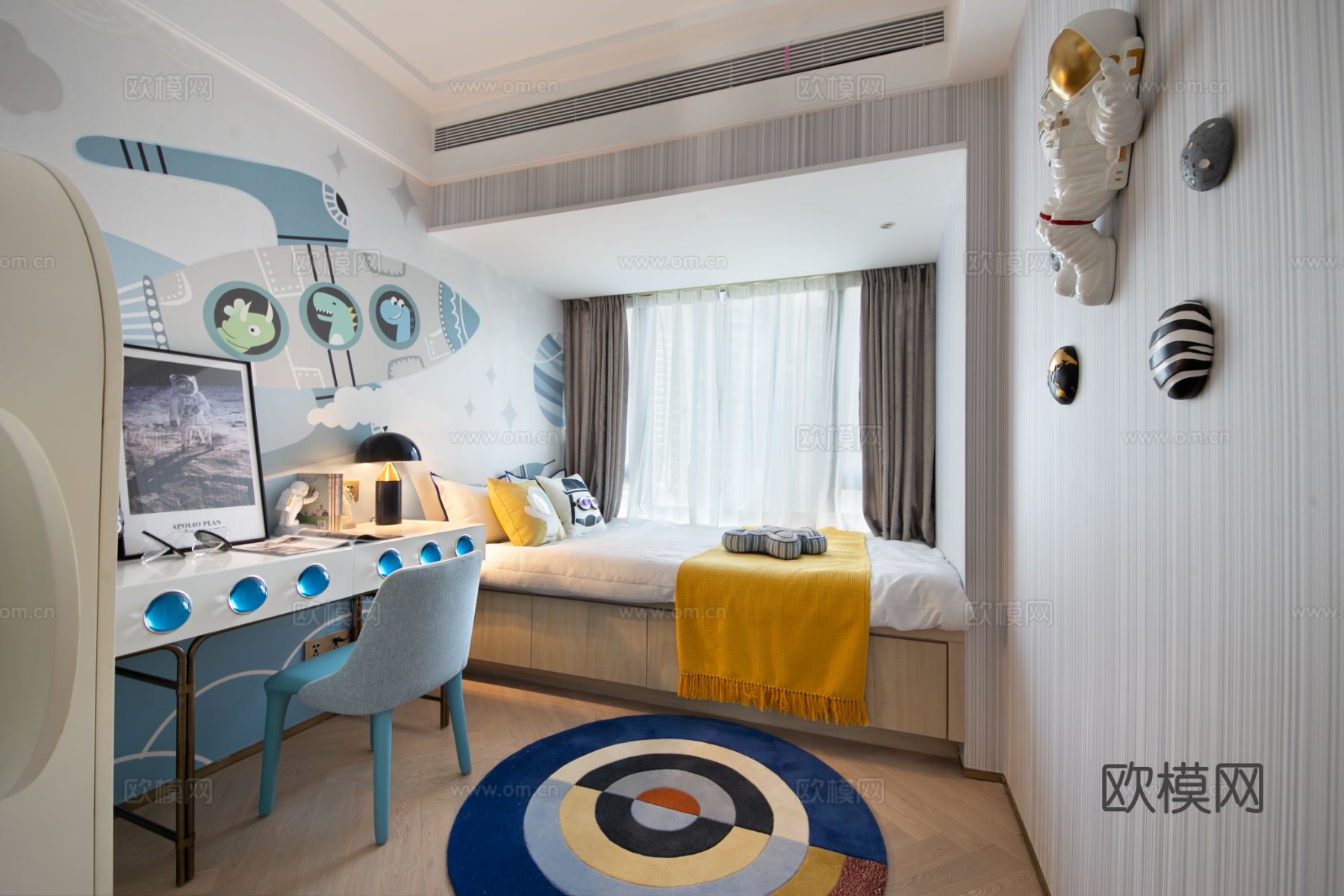 意式现代家装设计 客厅卧室效果图下载（渲染图13）