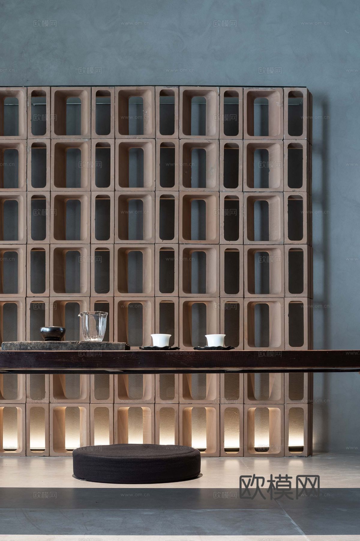 新中式茶室 餐厅效果效果图下载（渲染图6）