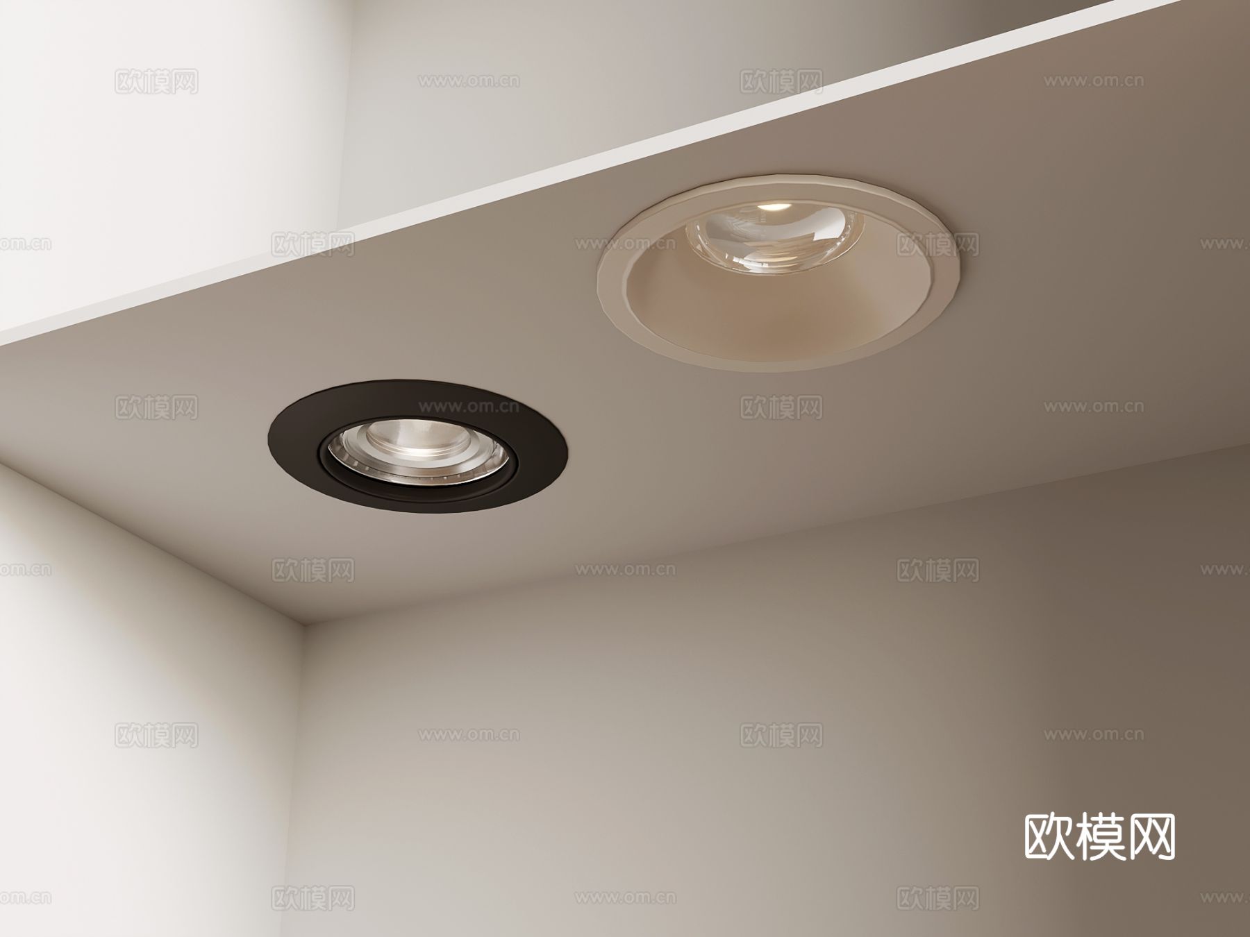 现代射灯 现代筒灯射灯3d模型