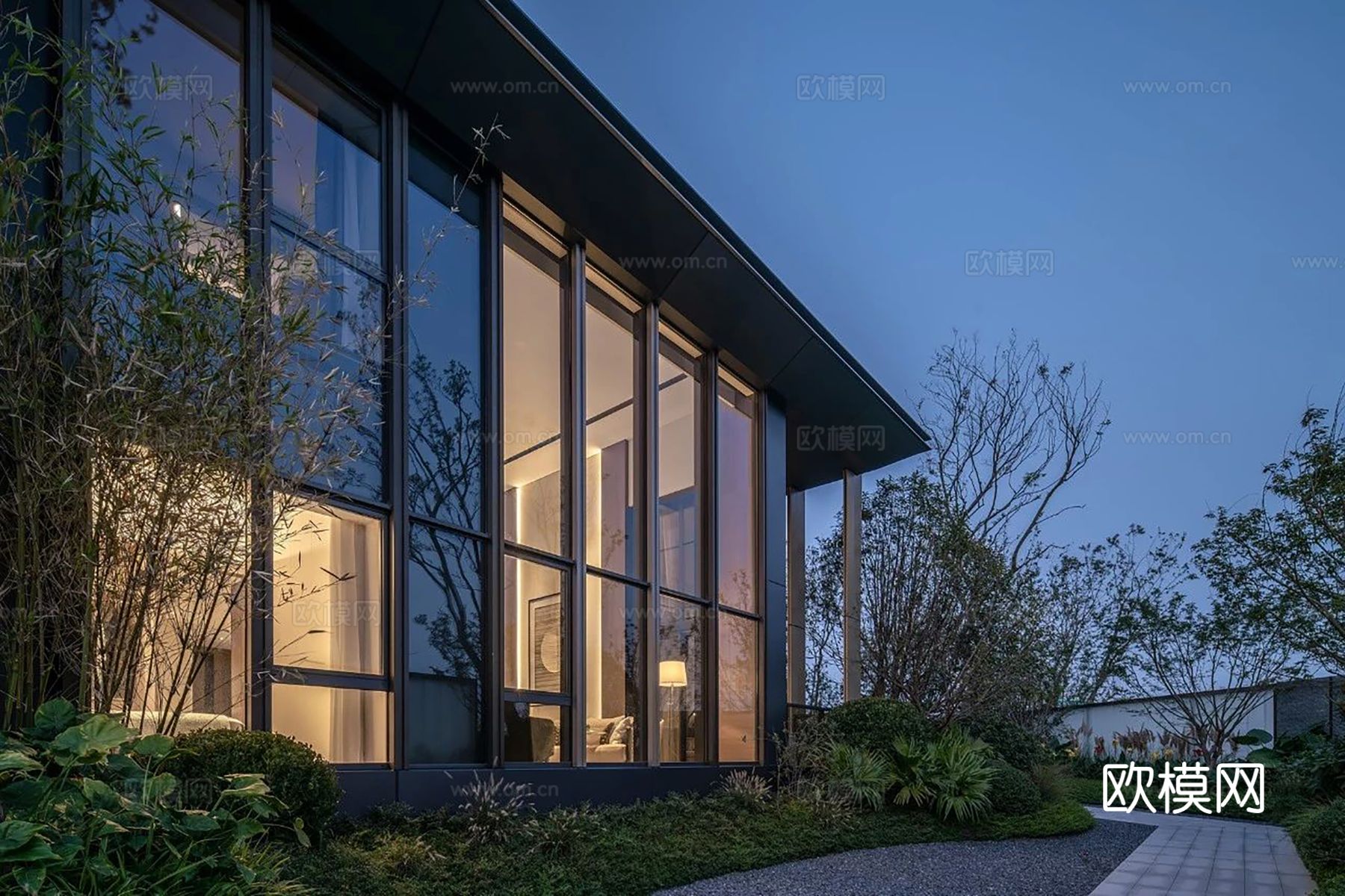 意式现代家装设计 客厅卧室效果图下载（渲染图5）