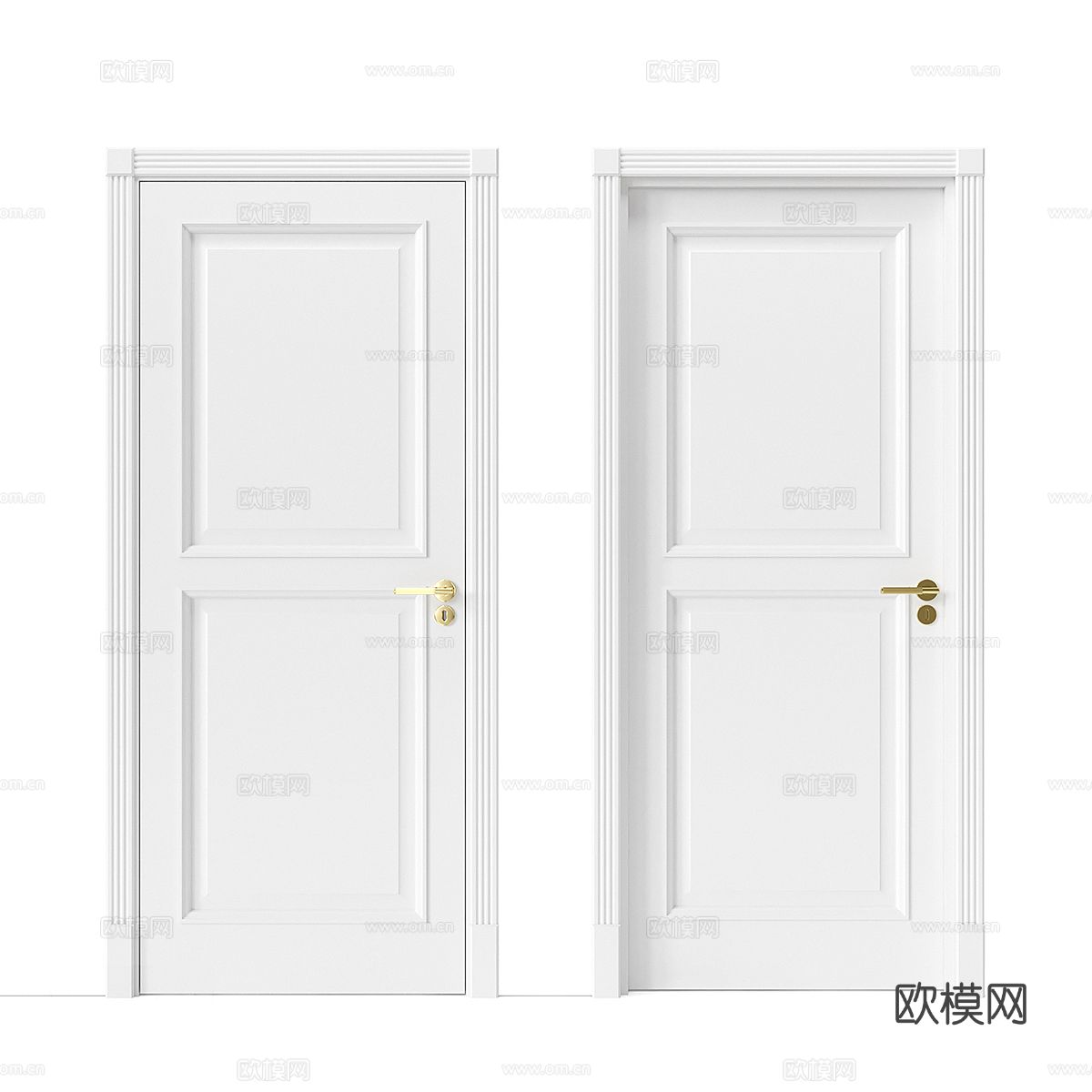 现代简约房间门 门 简约房间门 入户门 卧室门3d模型
