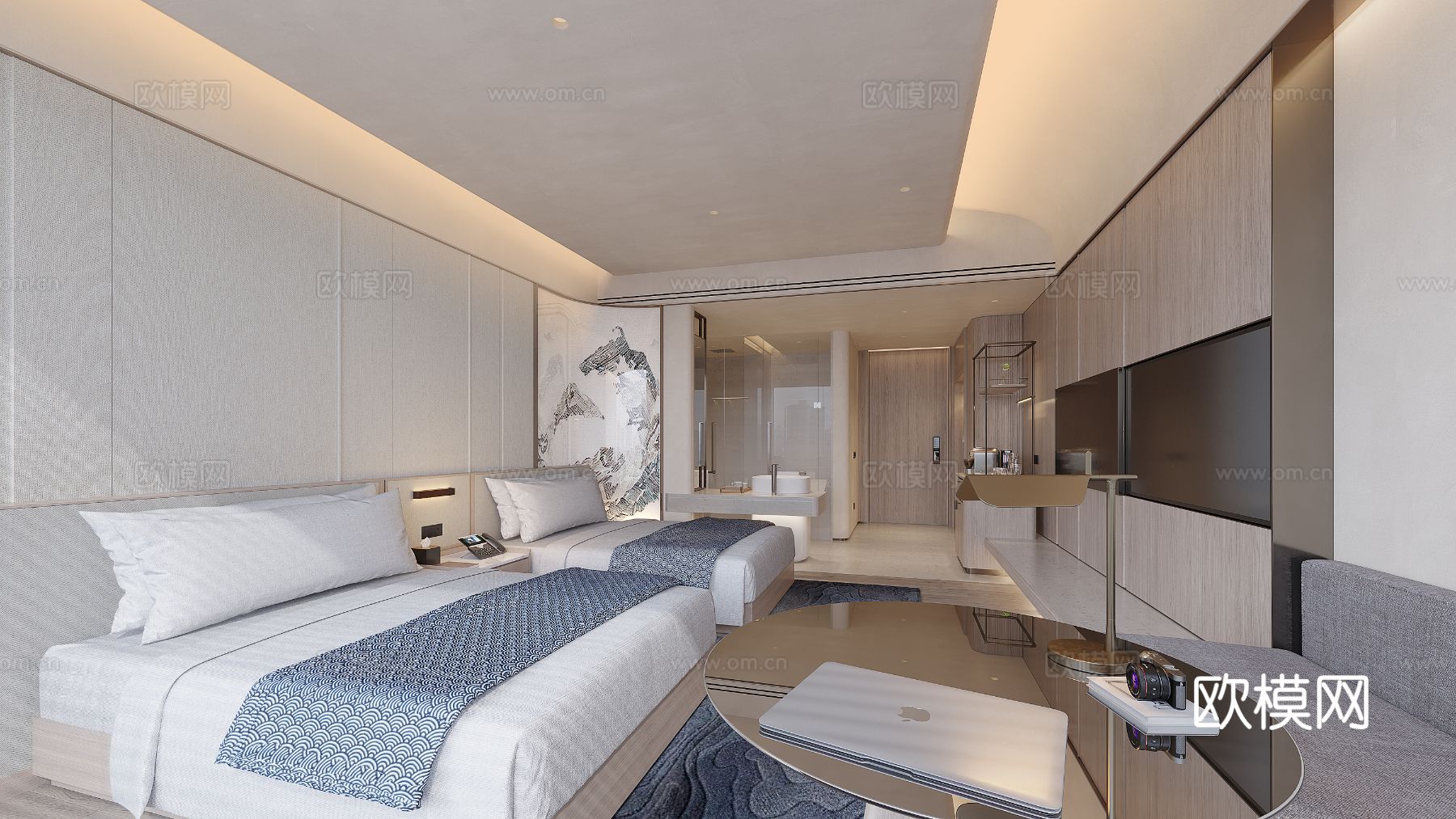 酒店大堂 民宿设计效果图下载（渲染图8）