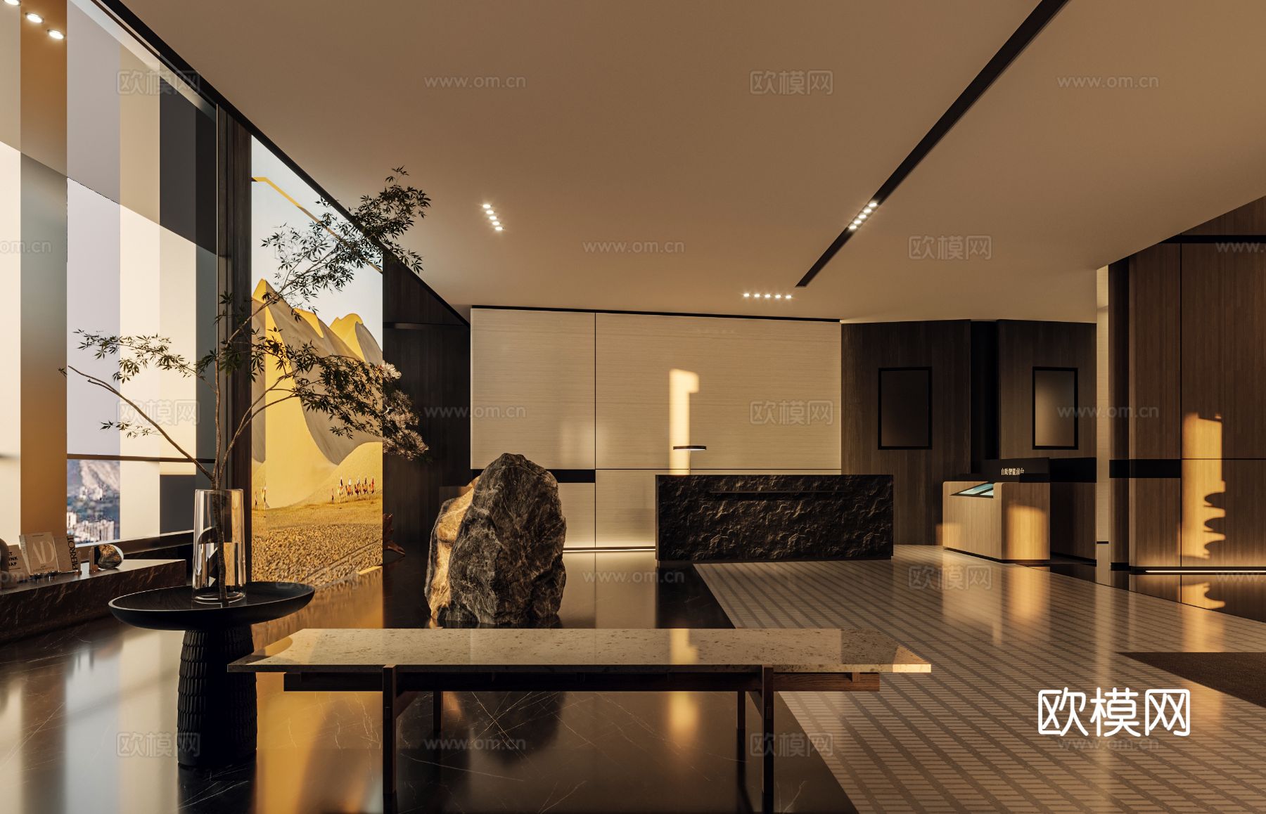 酒店民宿设计效果图下载（渲染图2）